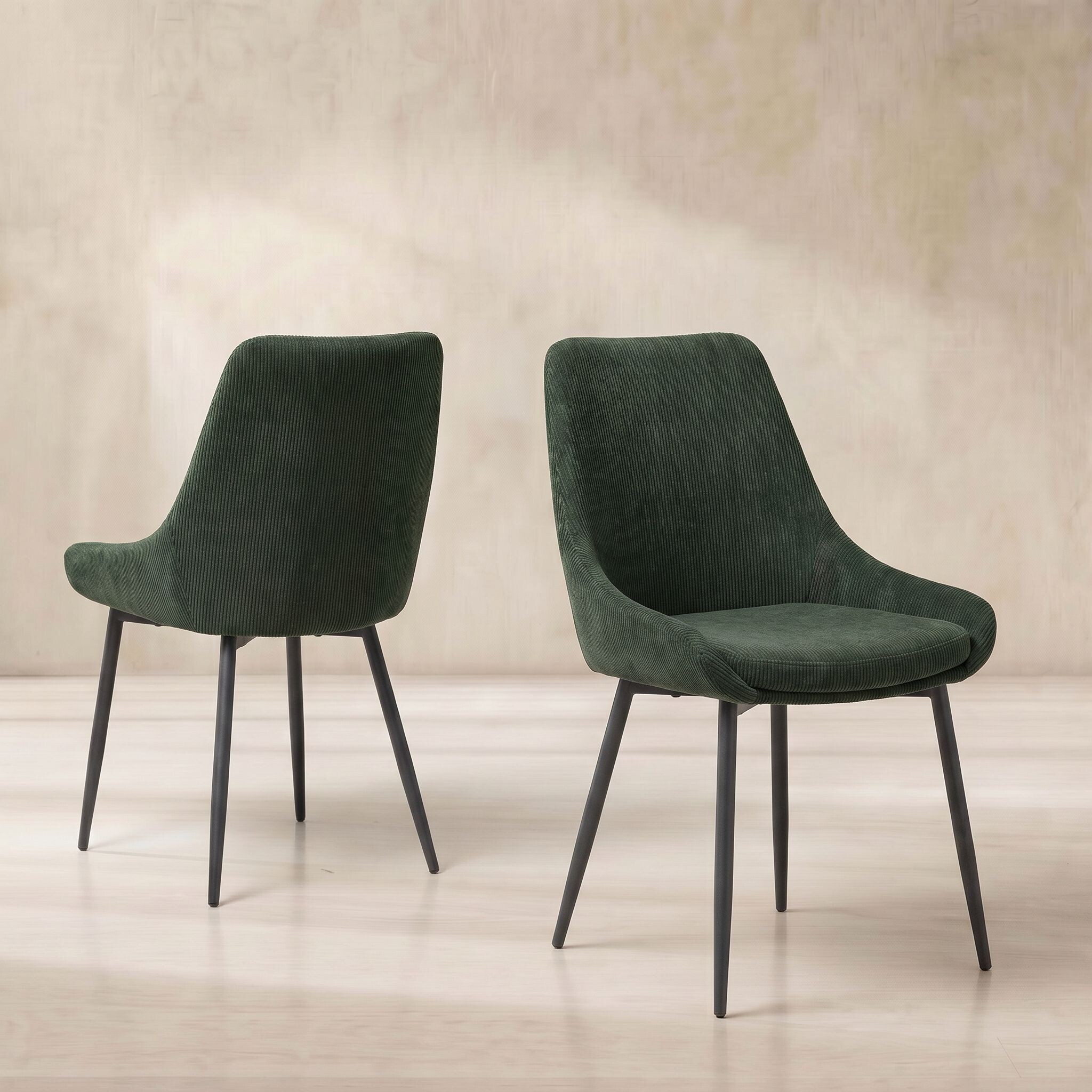 Emmett dining chair in green fabric