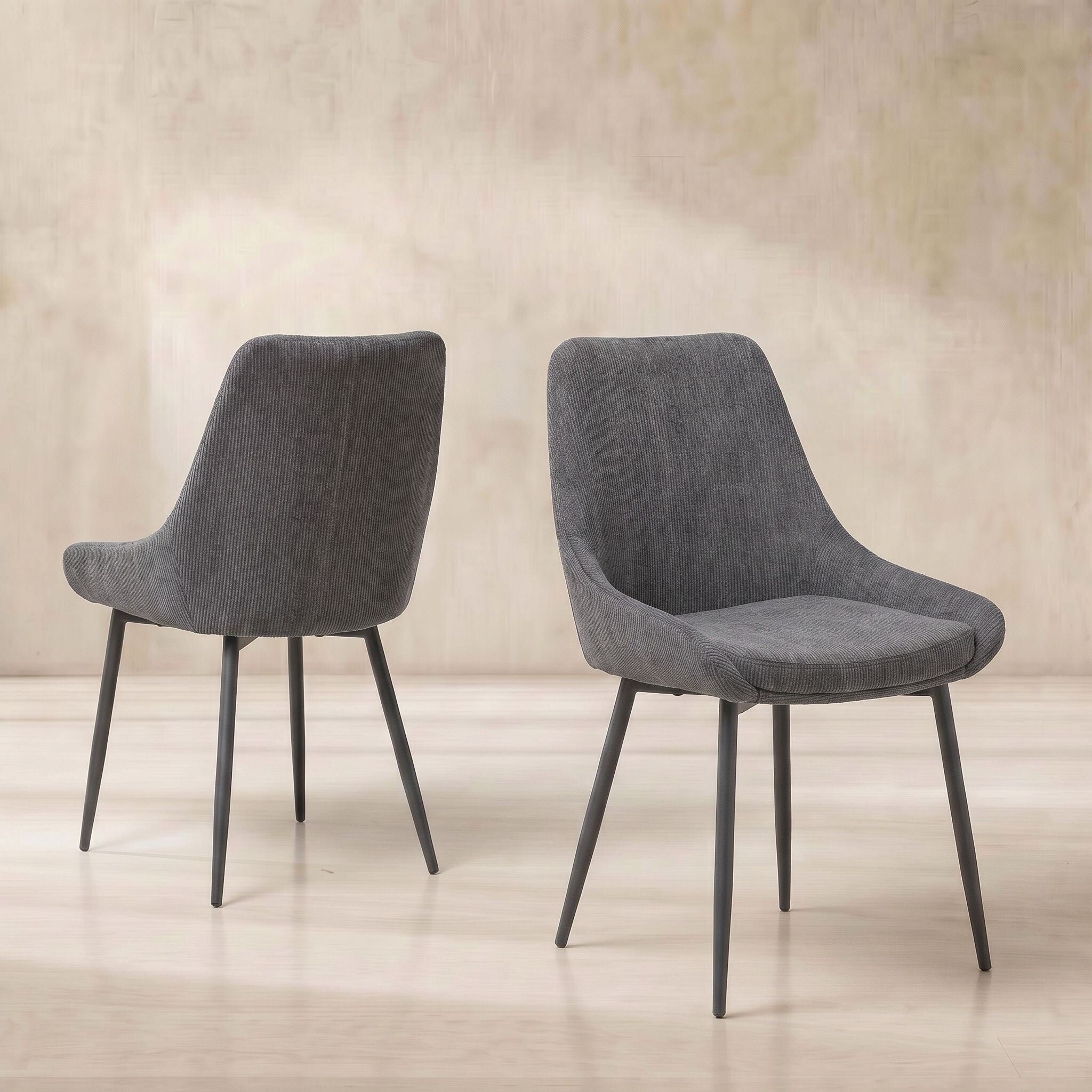 Emmett dining chair in grey fabric