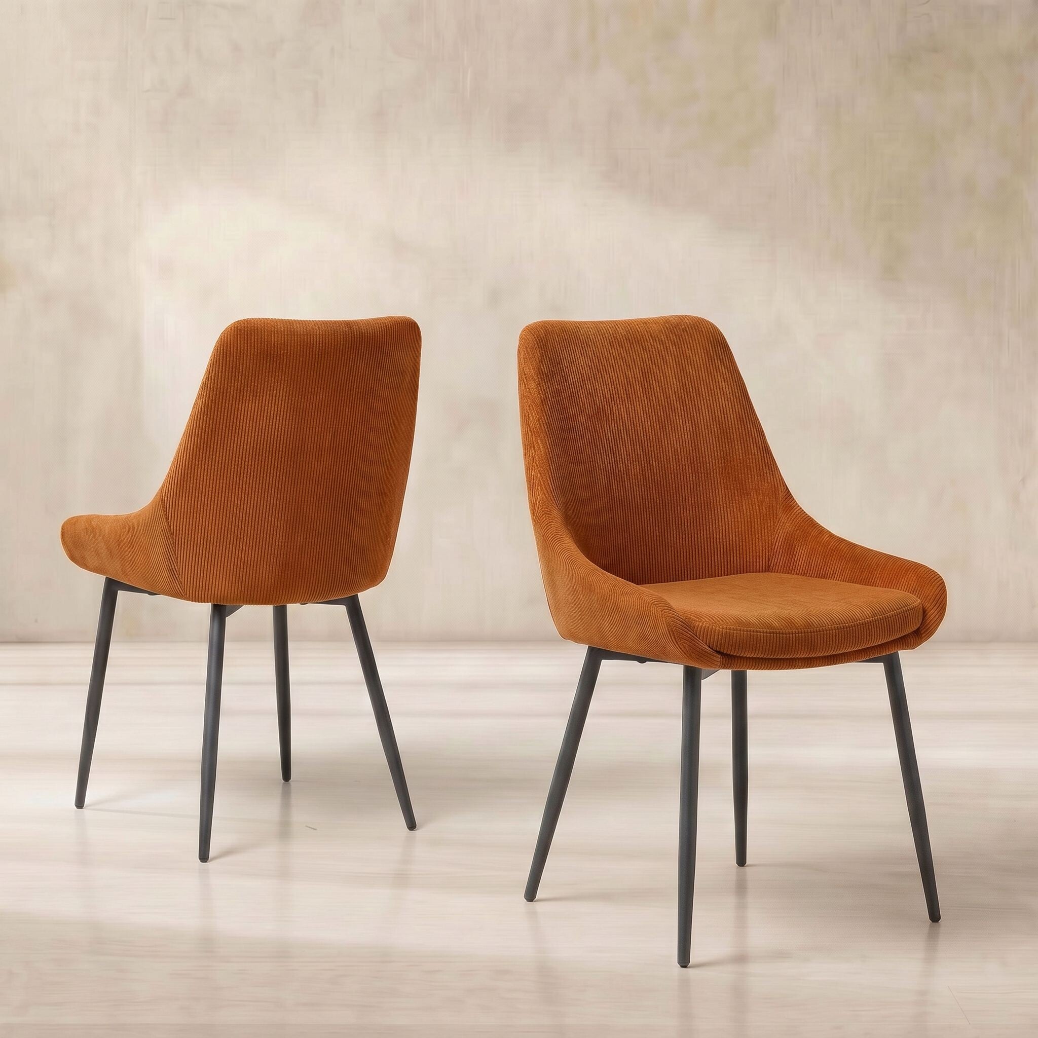Emmett dining chair in orange fabric