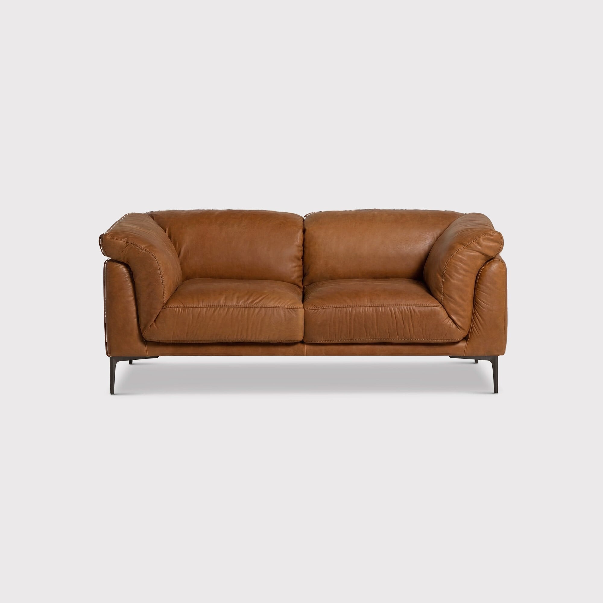 Epping 2 seater sofa 186x99x80cm in brown leather