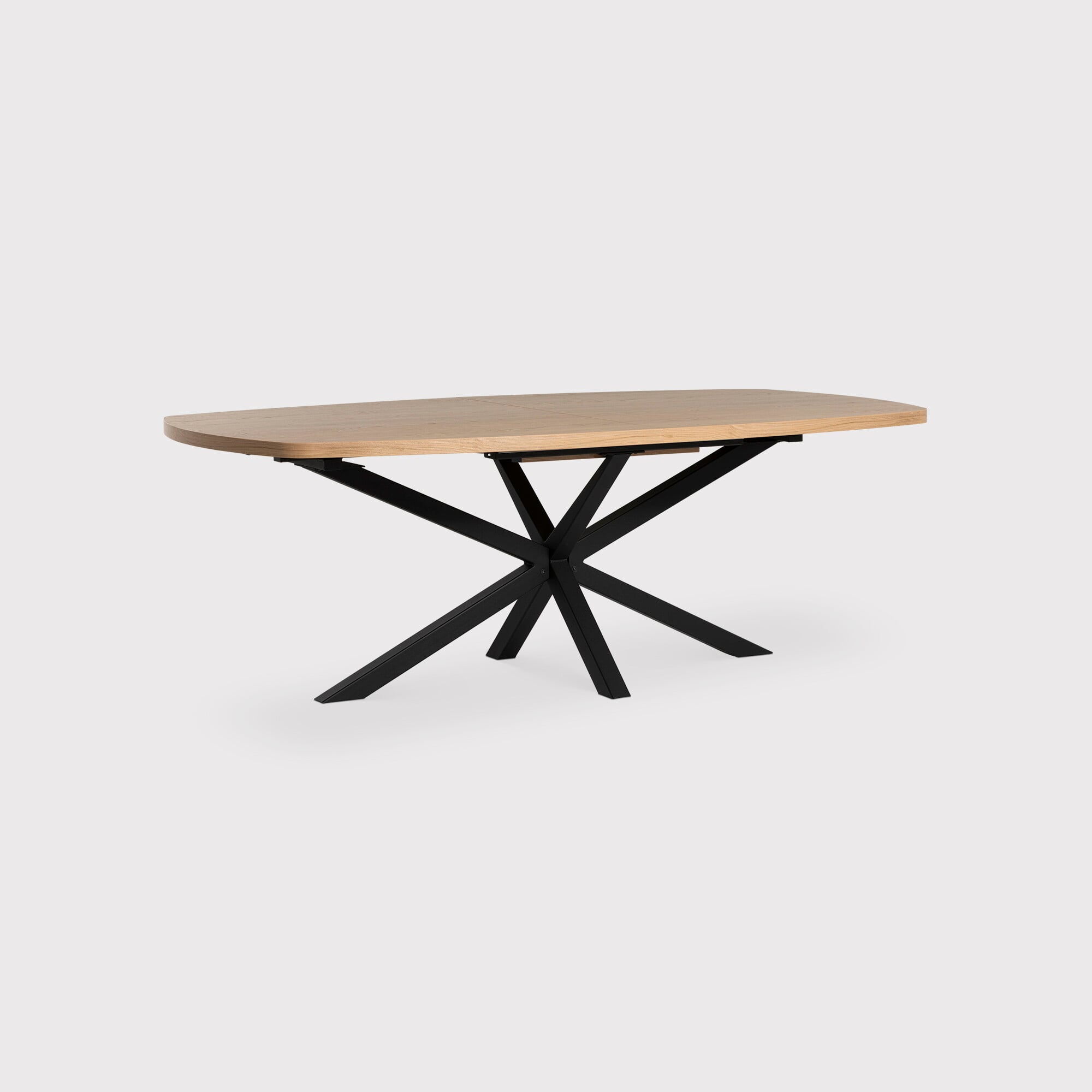 Erzen oval extending dining table 220/280x120x77cm in round in neutral