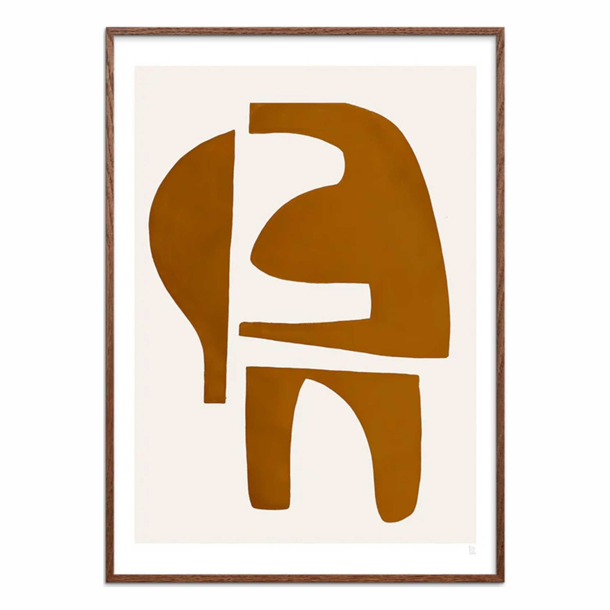 Elements Framed Print, Square, Neutral Wood | Barker & Stonehouse