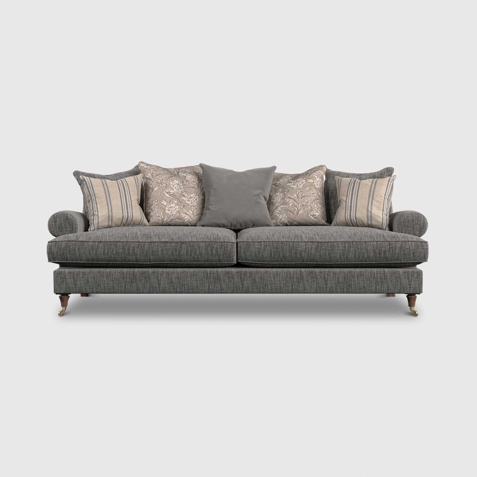 English heritage finch large sofa pillow back in grey
