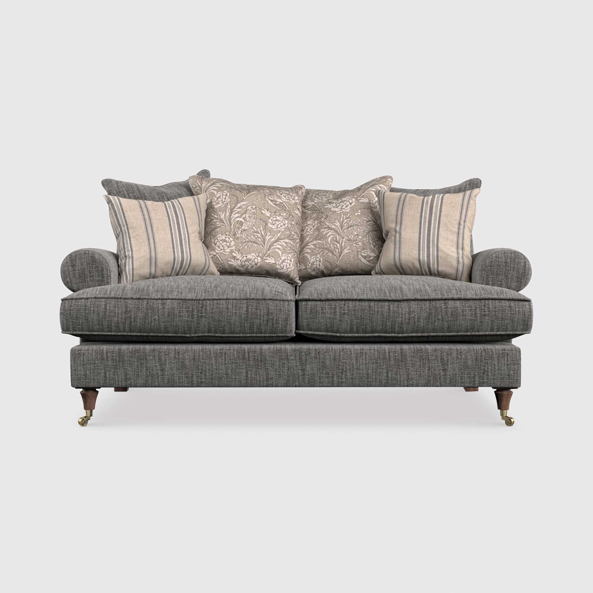 English heritage finch small sofa pillow back in grey
