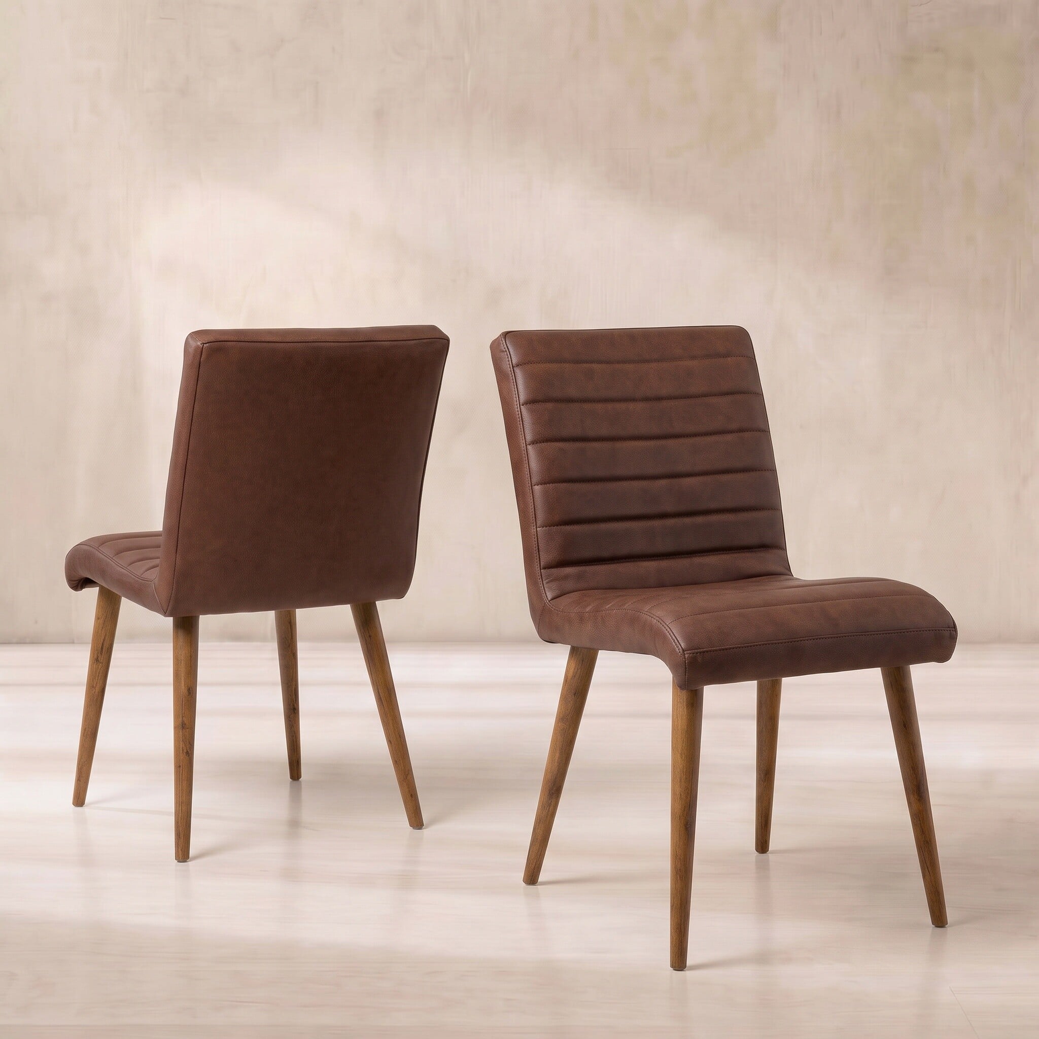 Pure furniture flint wood dining chair - e stitch