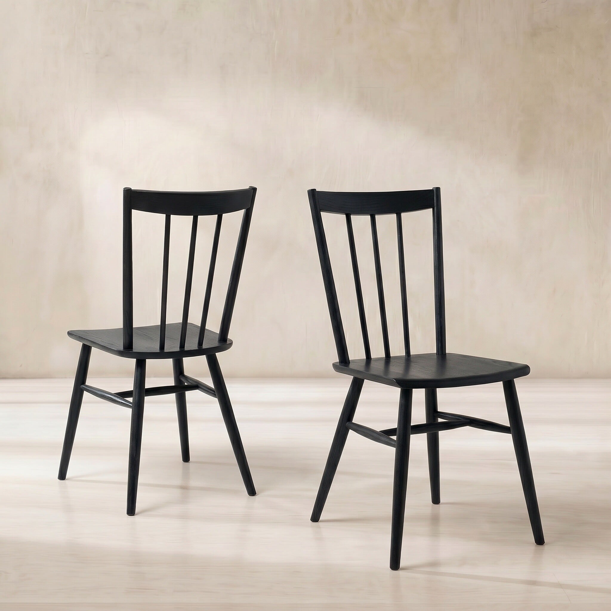 Ercol fairmile dining chair -gib- in black wood