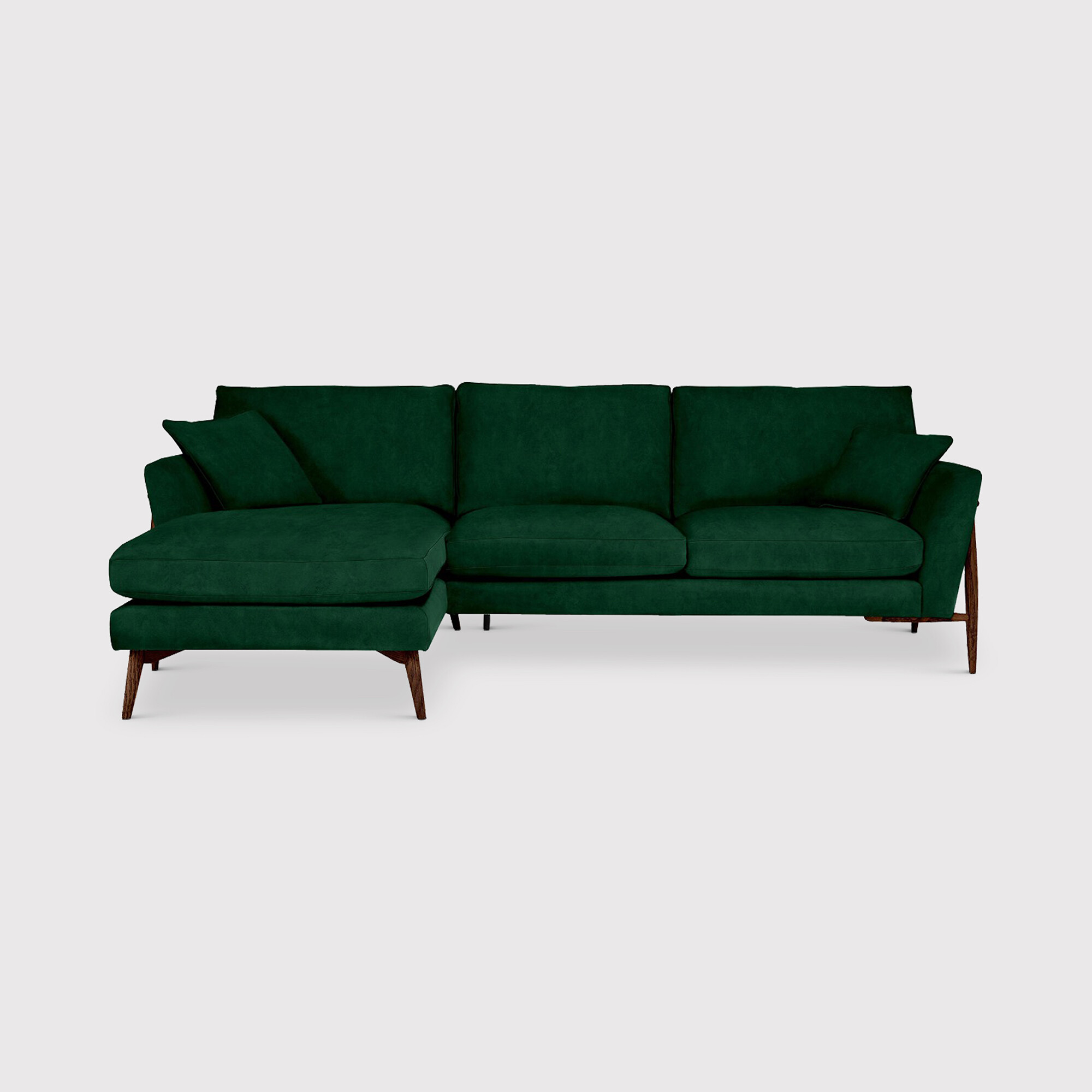 Ercol Forli Corner Chaise LHF, Green Fabric | Barker & Stonehouse