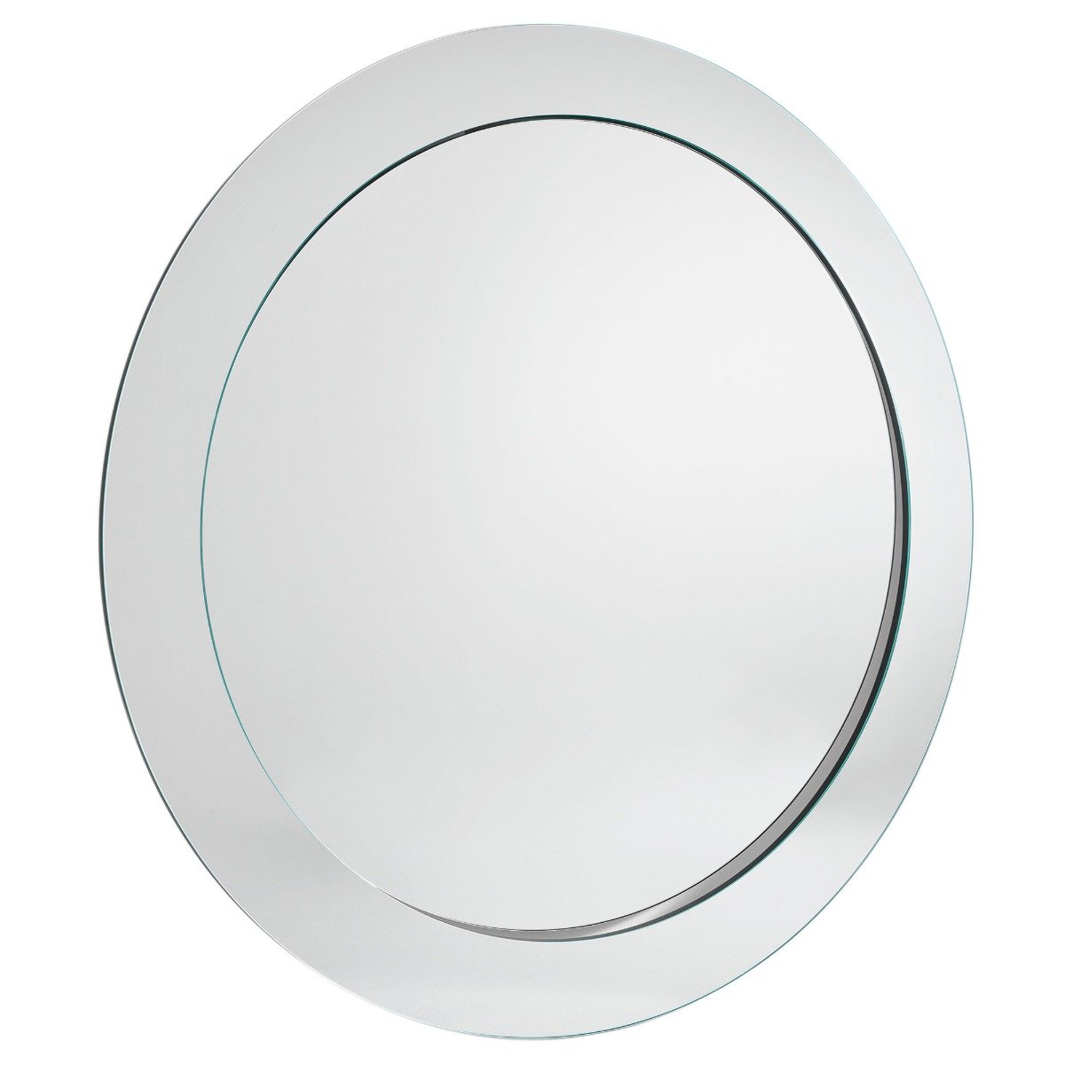 Tonelli Gerundio Circular Floor Mirror, Round, White Glass | Barker & Stonehouse