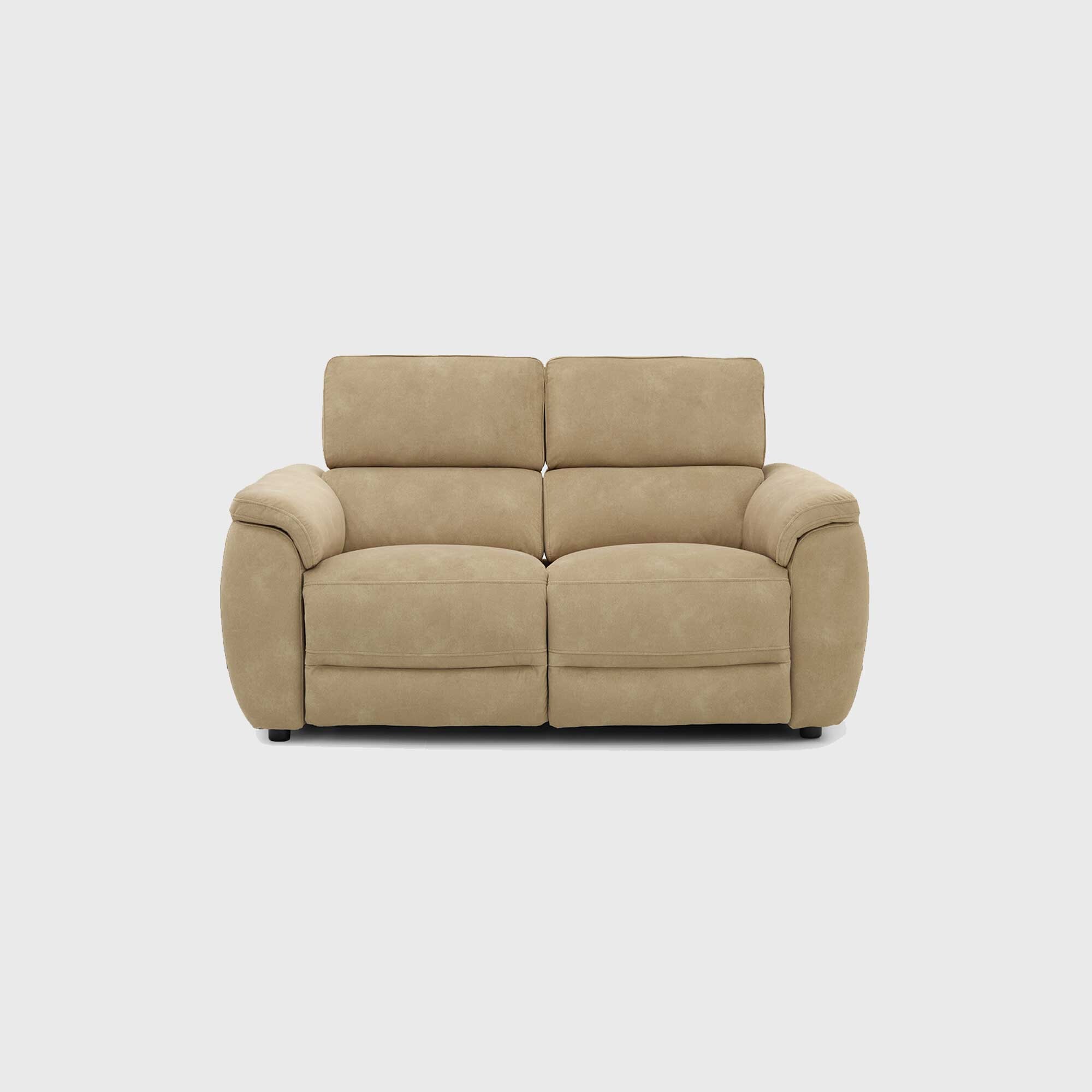 Glendale 2 Power Seater & Headrest Recliner Sofa, Brown Fabric | Barker & Stonehouse
