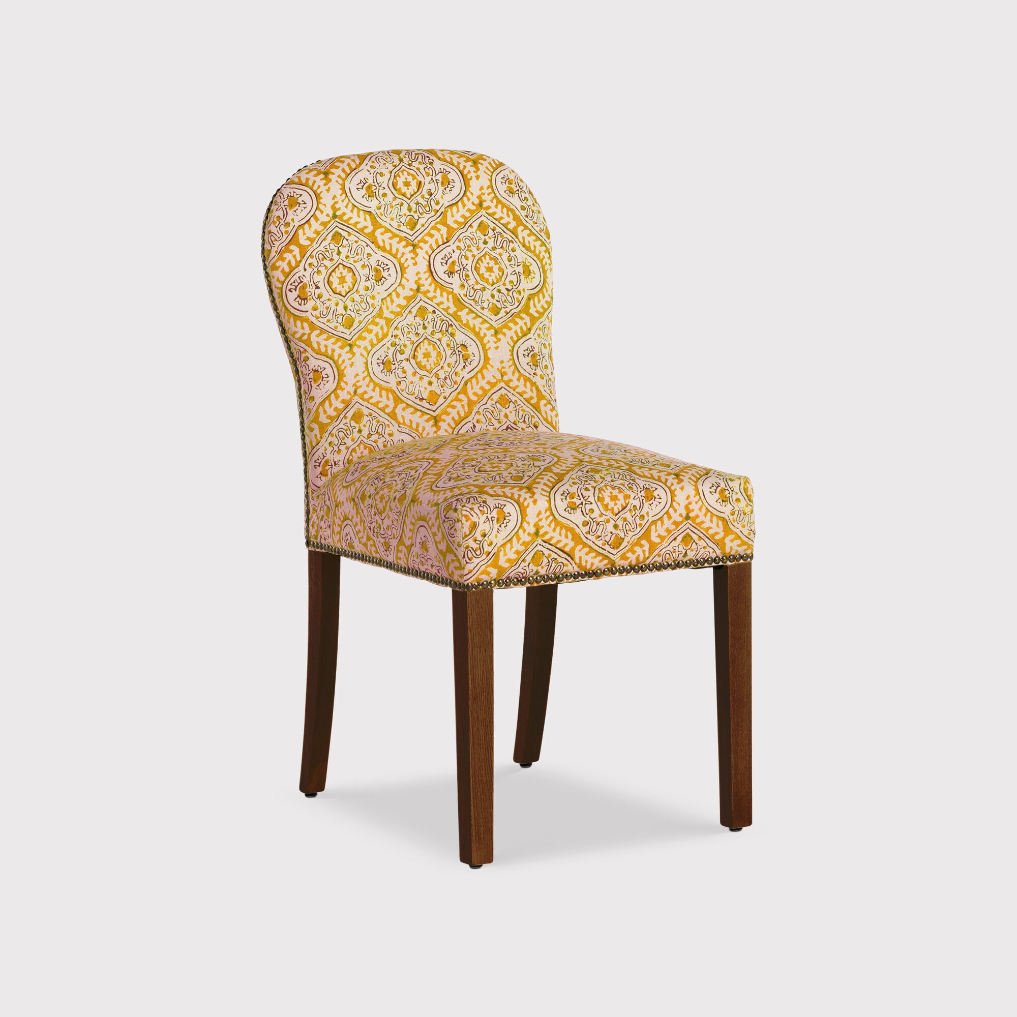 Gable x linwood dining chair in green fabric