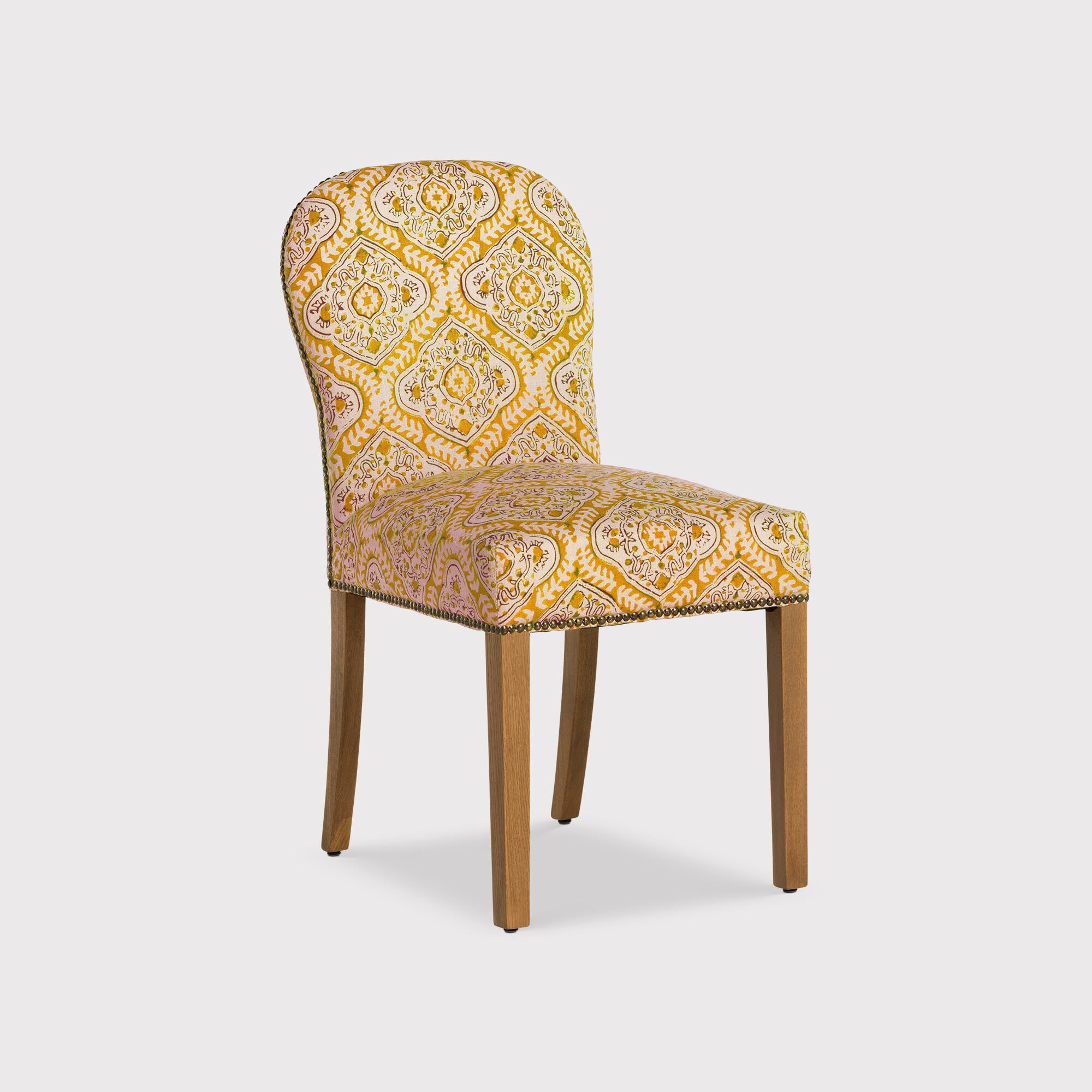 Gable x linwood dining chair in green fabric