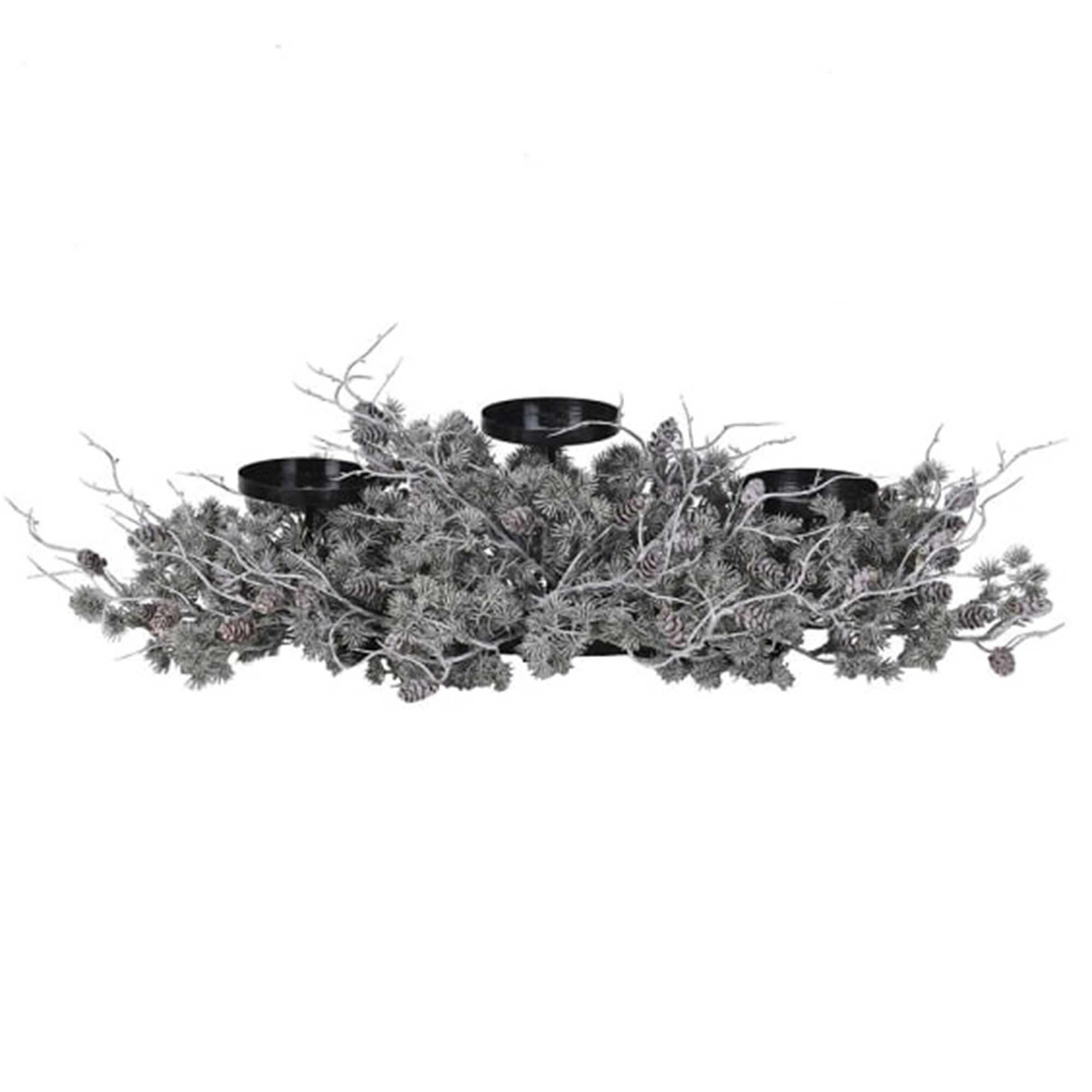View Grey pinecone candle centrepiece View Grey pinecone candle centrepiece