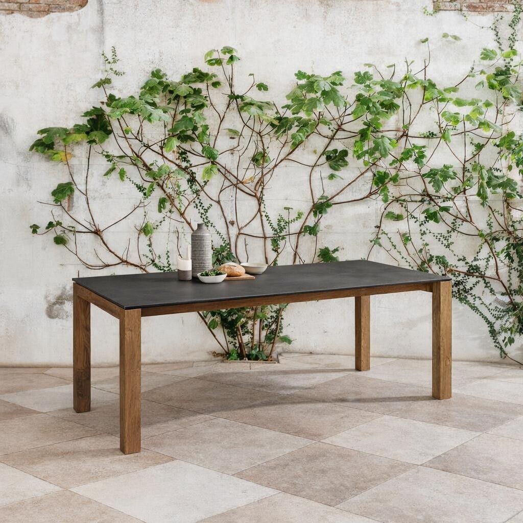 View Grenada dining table 220cm in teak in neutral View Grenada dining table 220cm in teak in neutral