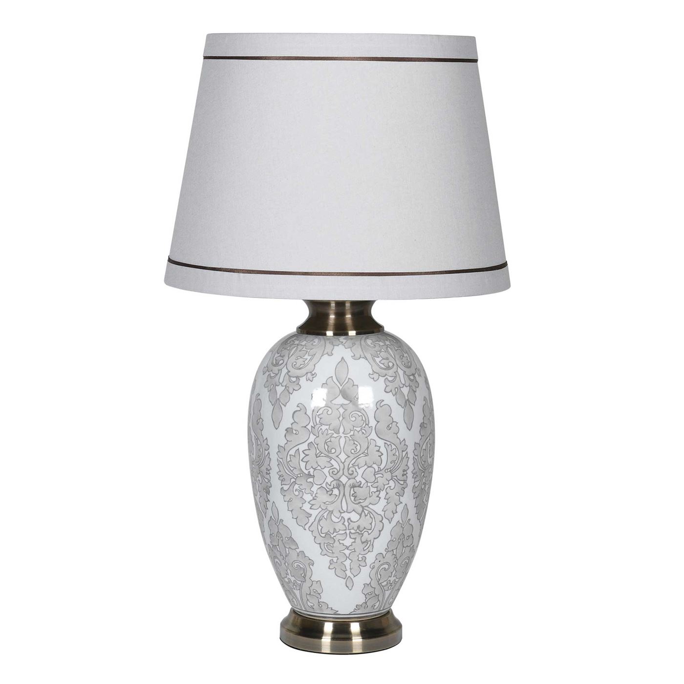 Grey Pattern Table Lamp | Barker & Stonehouse