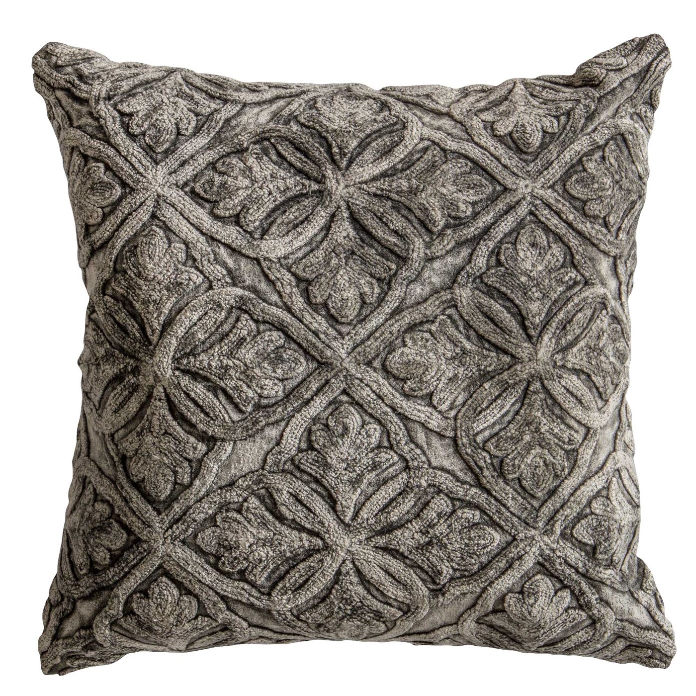 Grey Patterned Cushion, Square | Barker & Stonehouse