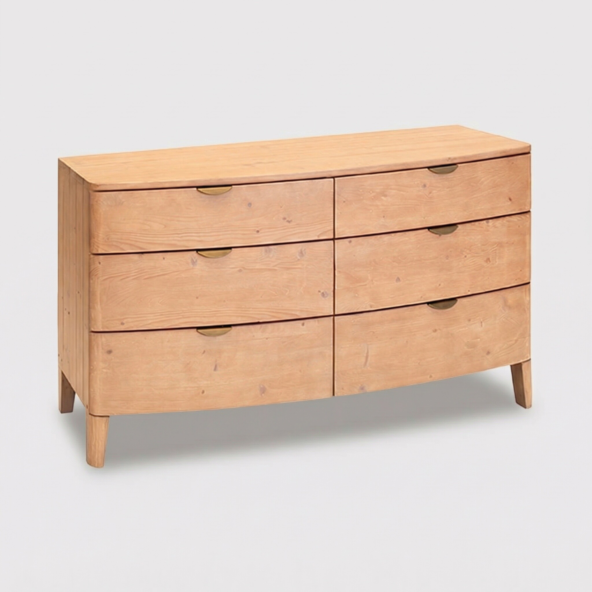 Halstatt Brown Reclaimed Wood 6 Drawer Wide Dresser Cabinet, Warm Buff ...