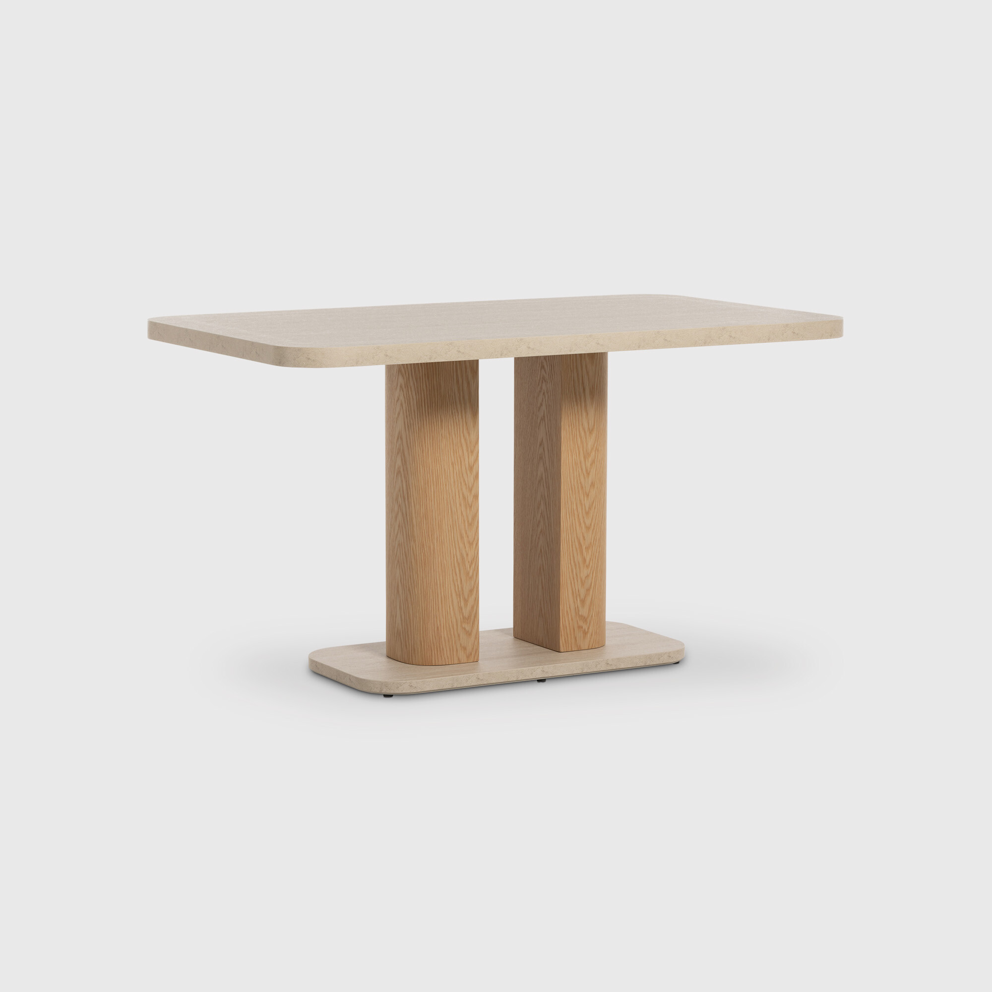 Photo of harbour dining table 135cm in neutral stone effect