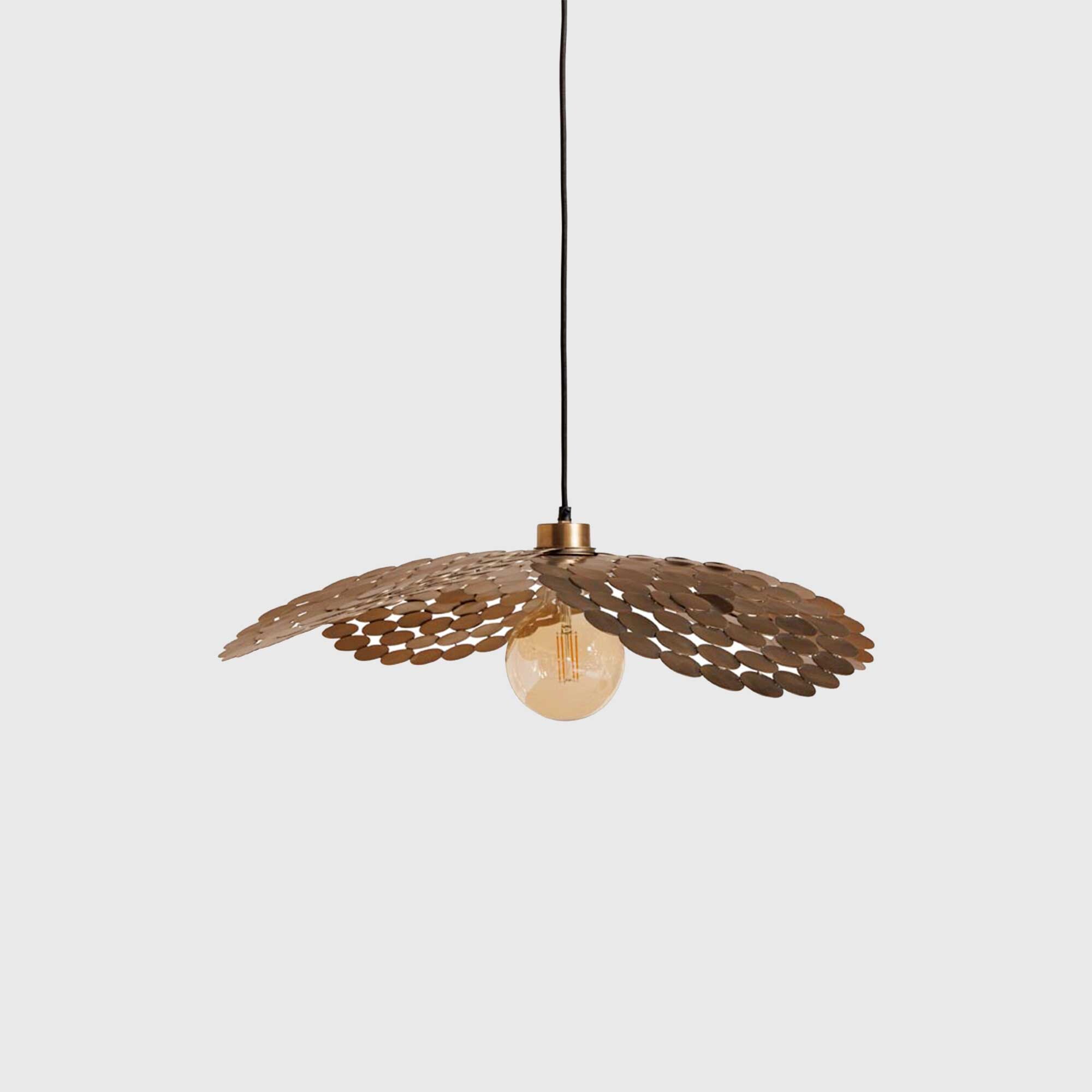 Cut Out Petal Pendant Light, Brown Metal | Barker & Stonehouse thumbnail