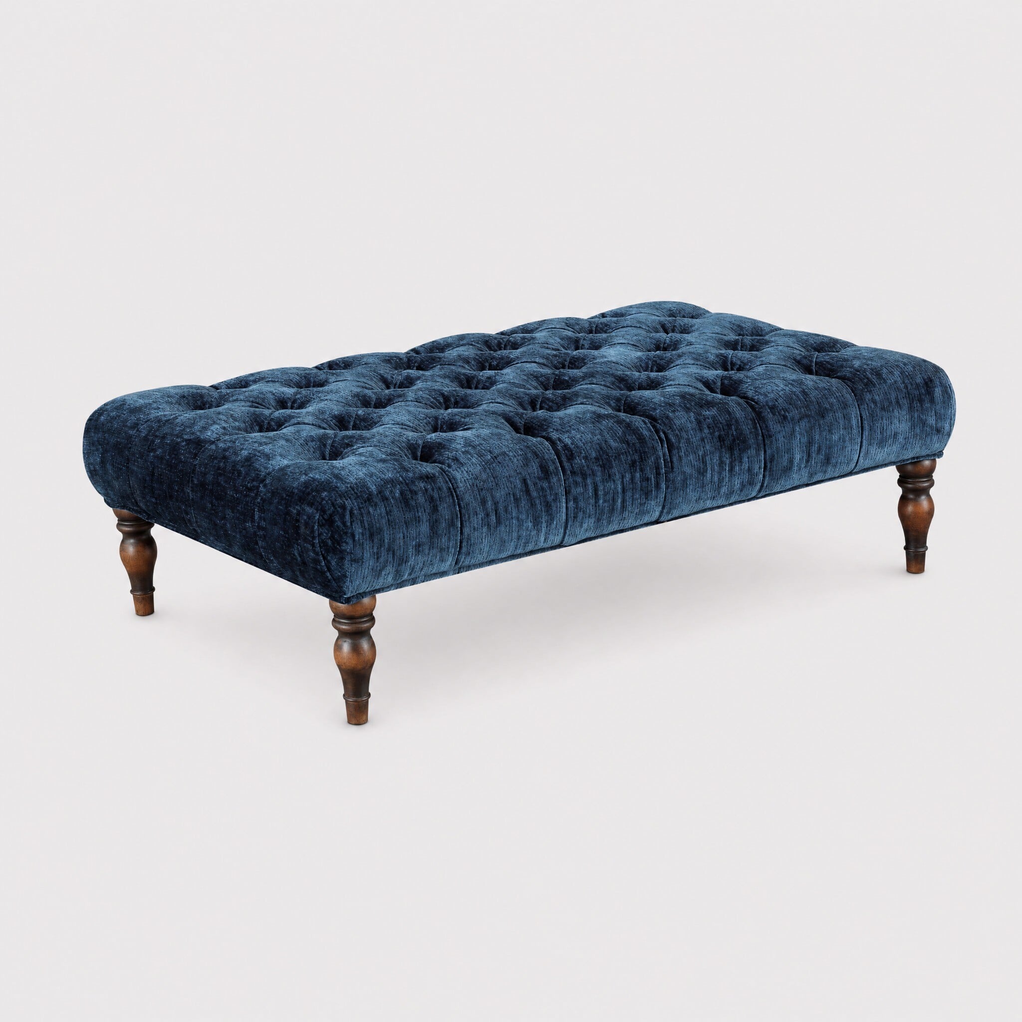 Henley footstool -large- in blue fabric