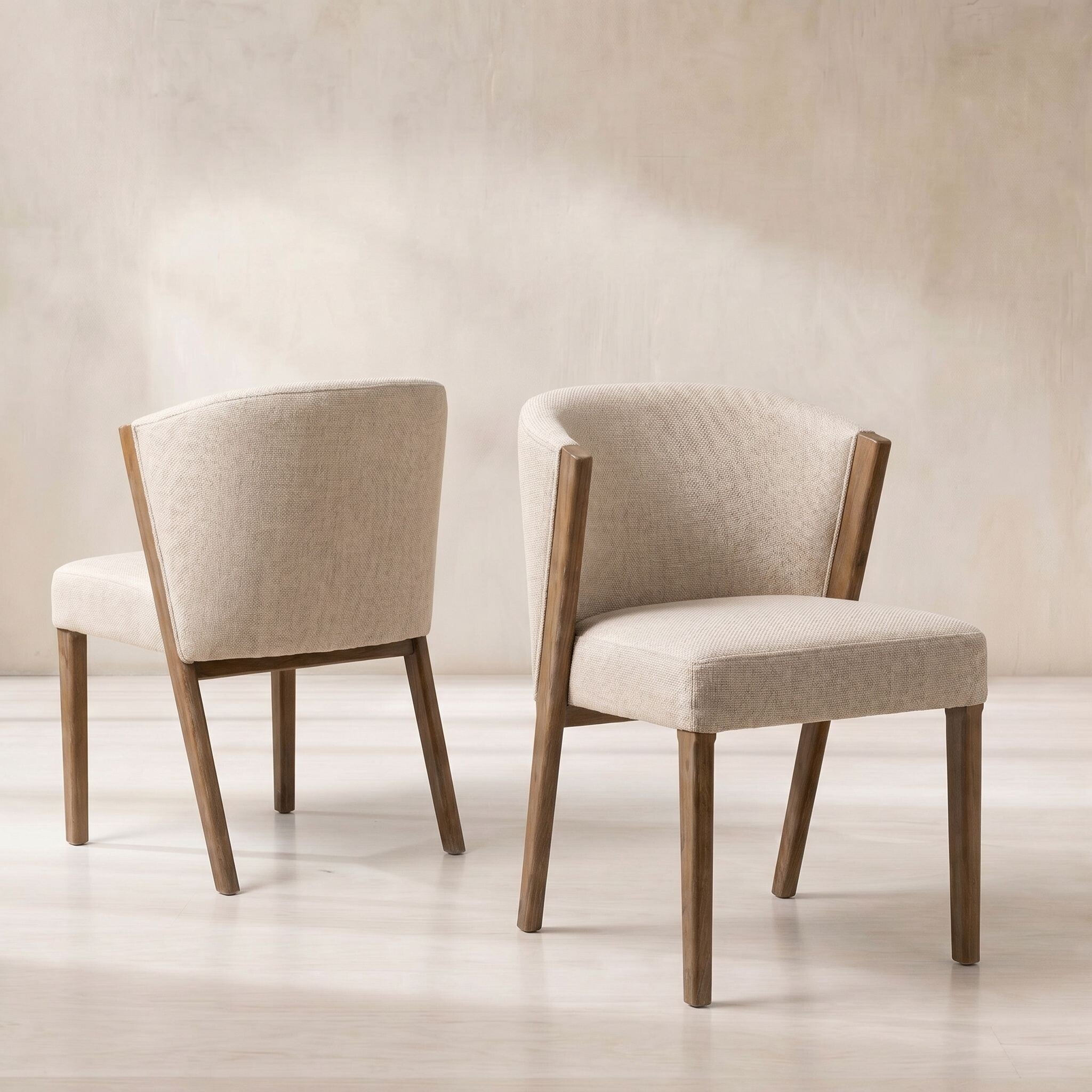 Hollis dining chair in neutral fabric