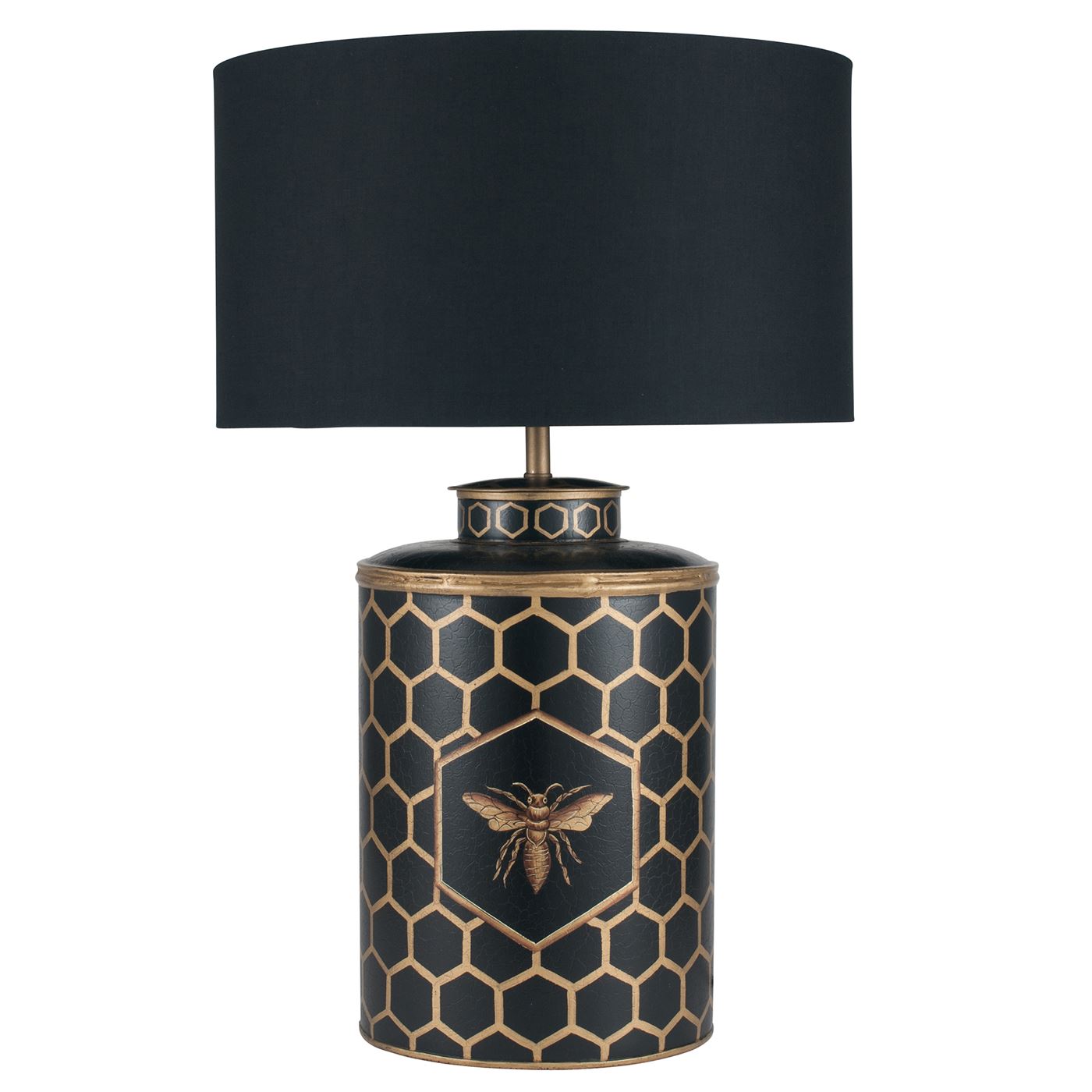 Black Honeycomb Table Lamp | Barker & Stonehouse