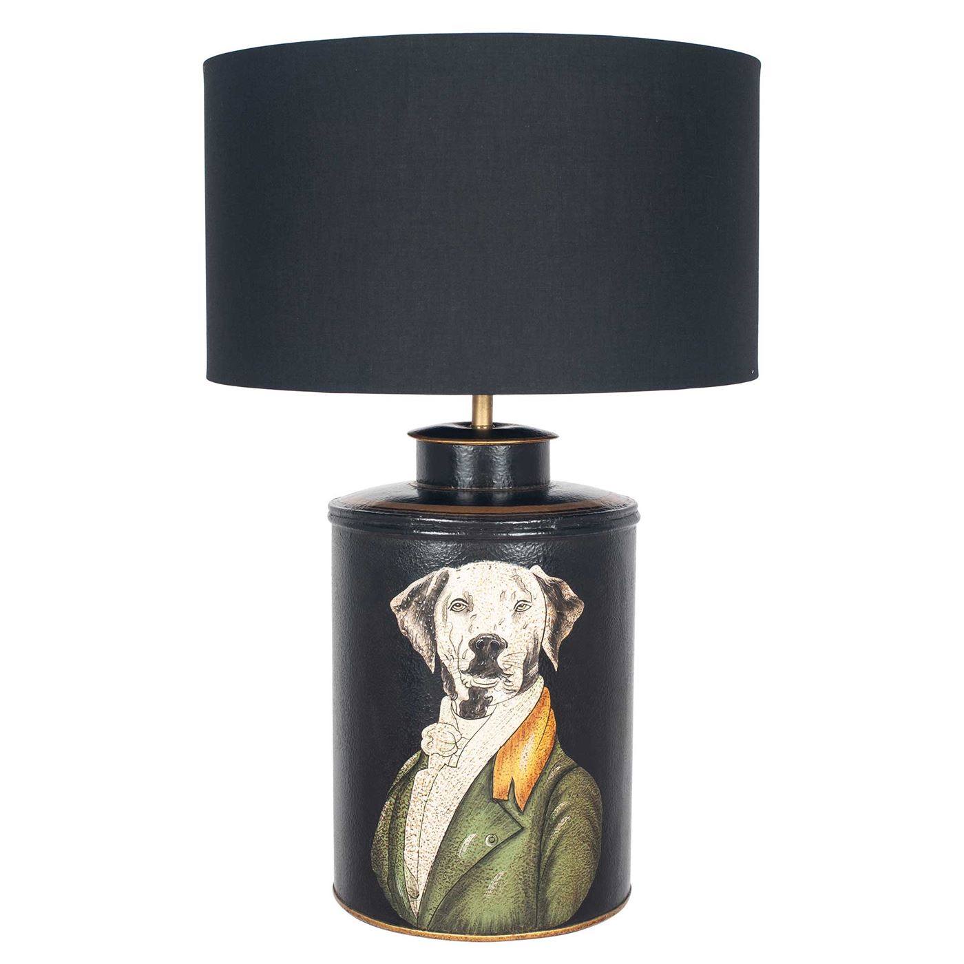 Hand Painted Dog Metal Table Lamp, Black | Barker & Stonehouse