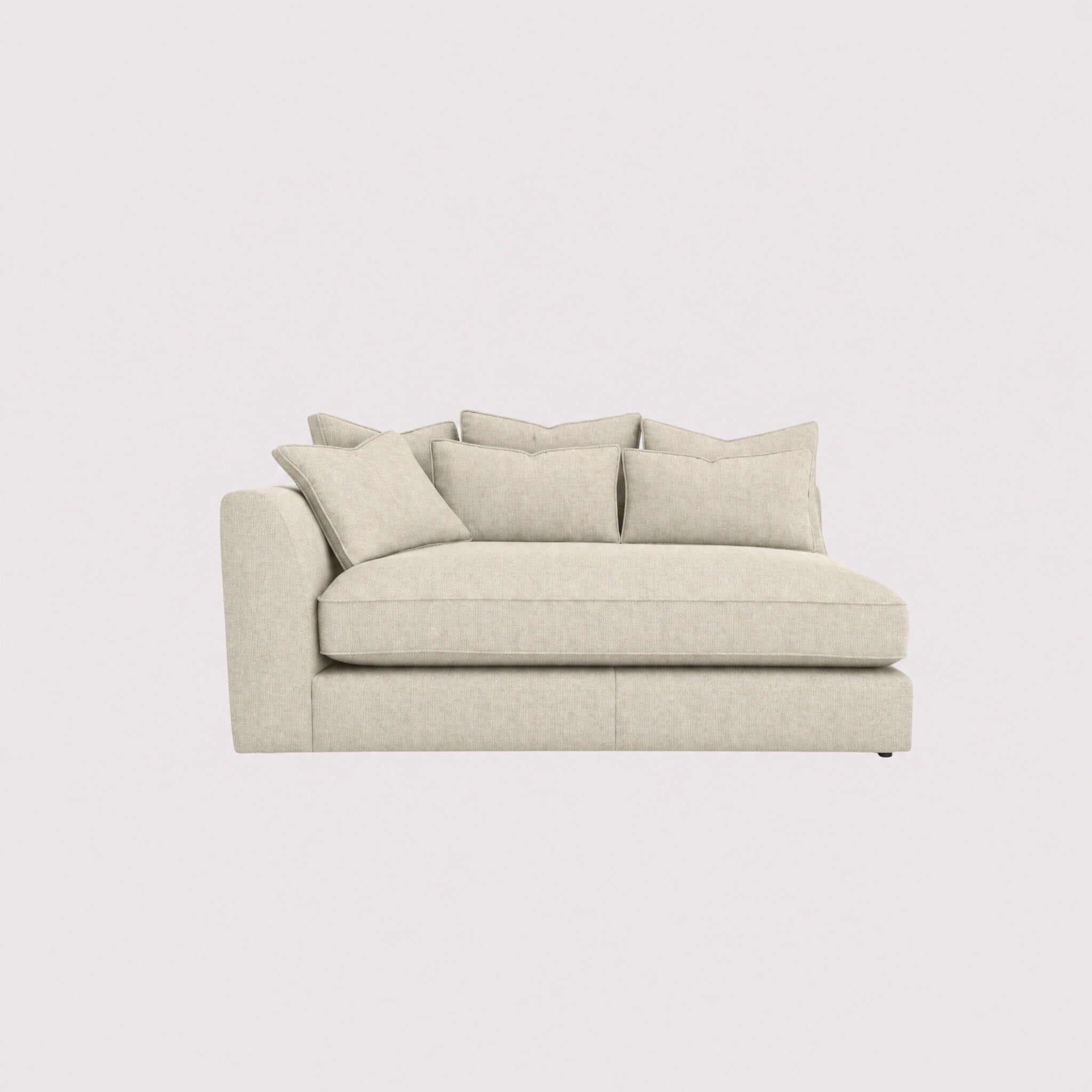 Harrington 1 arm small modular sofa left in neutral fabric