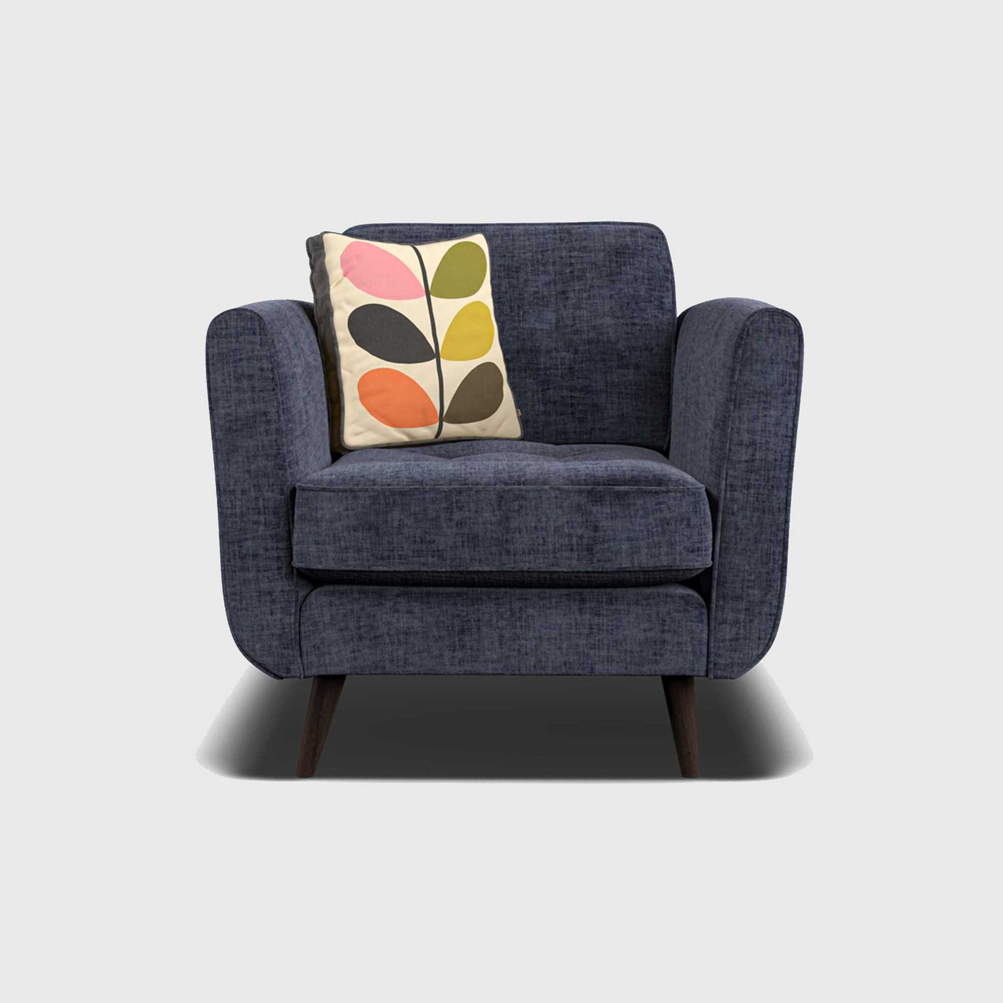 Orla Kiely Ivy Armchair, Blue Fabric | Barker & Stonehouse