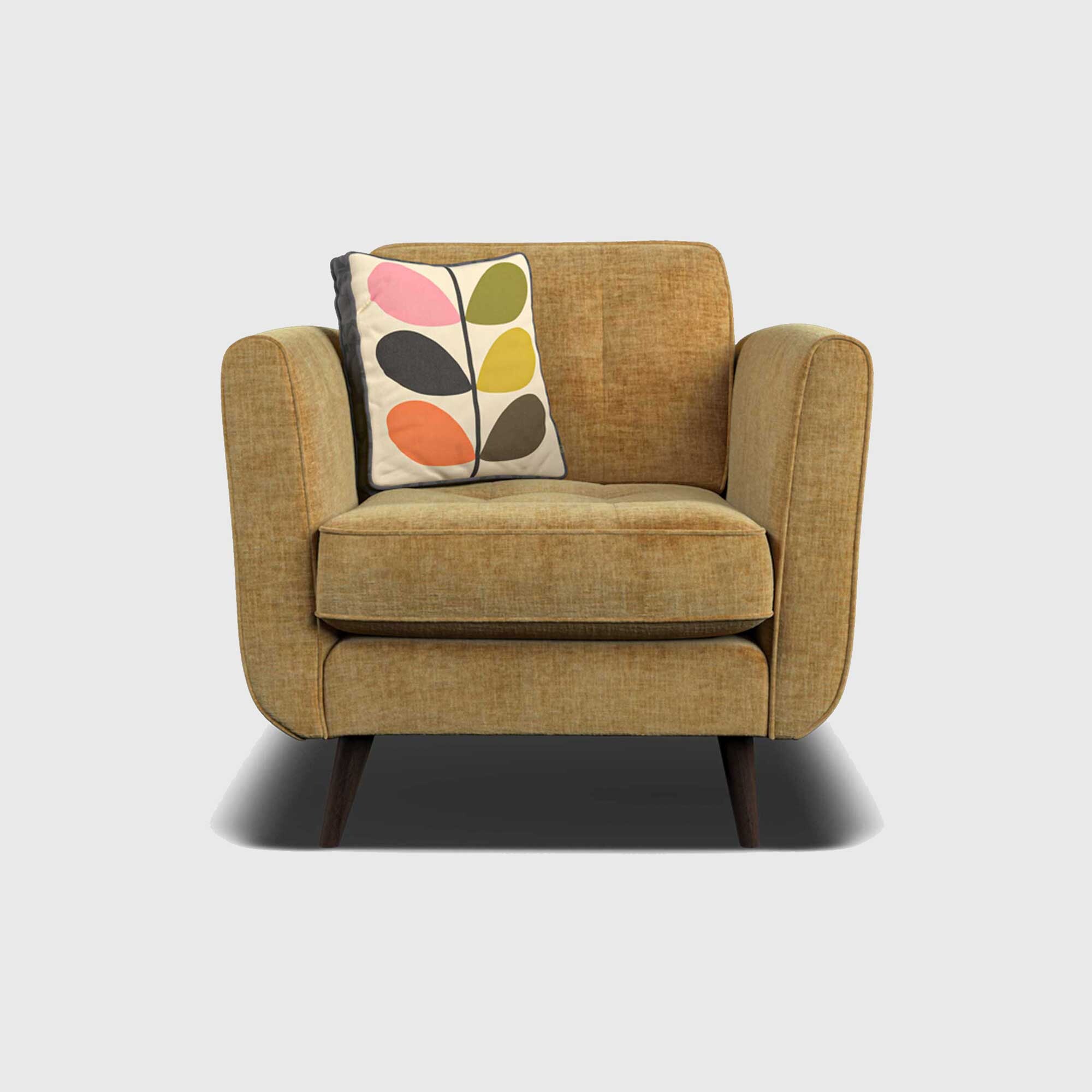 Orla Kiely Ivy Armchair, Yellow Fabric | Barker & Stonehouse