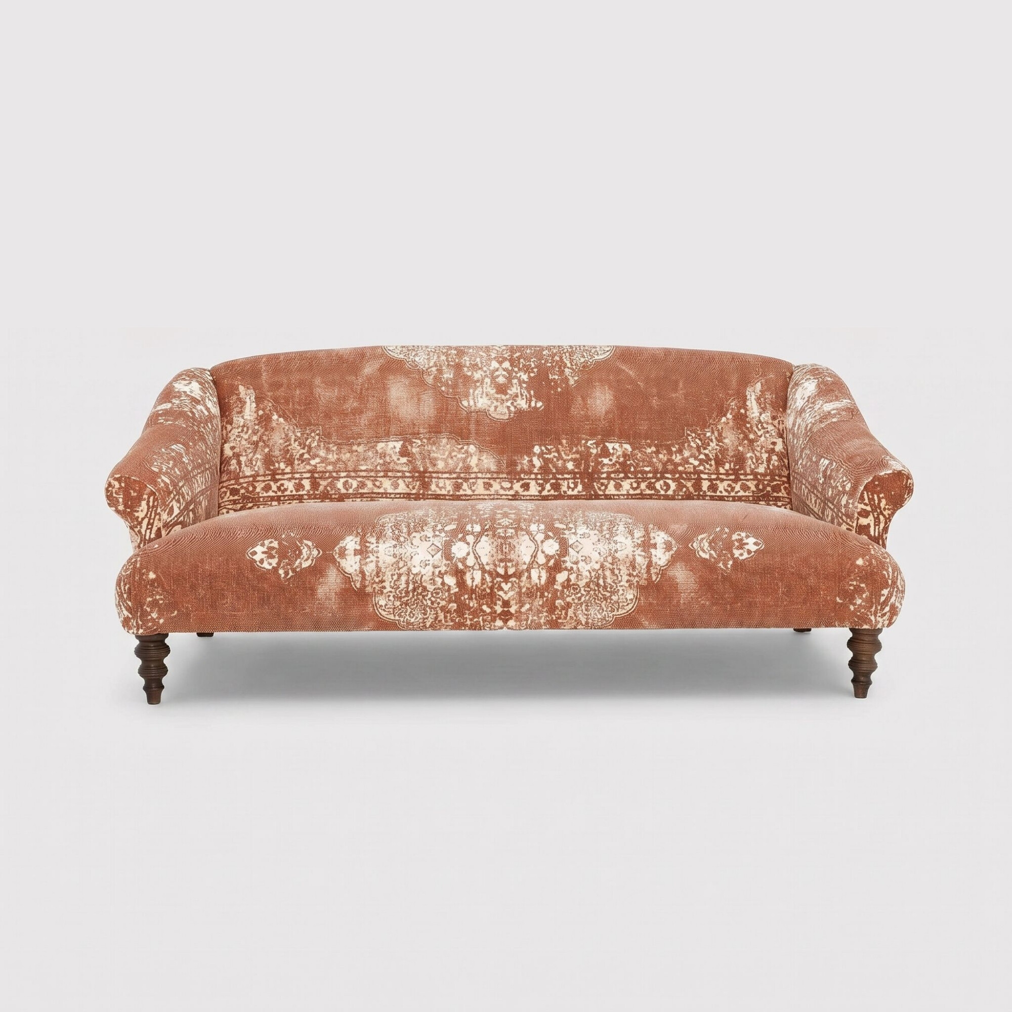 Tetrad Jacaranda Medium Patterned Fabric Sofa, Bagru Terracotta