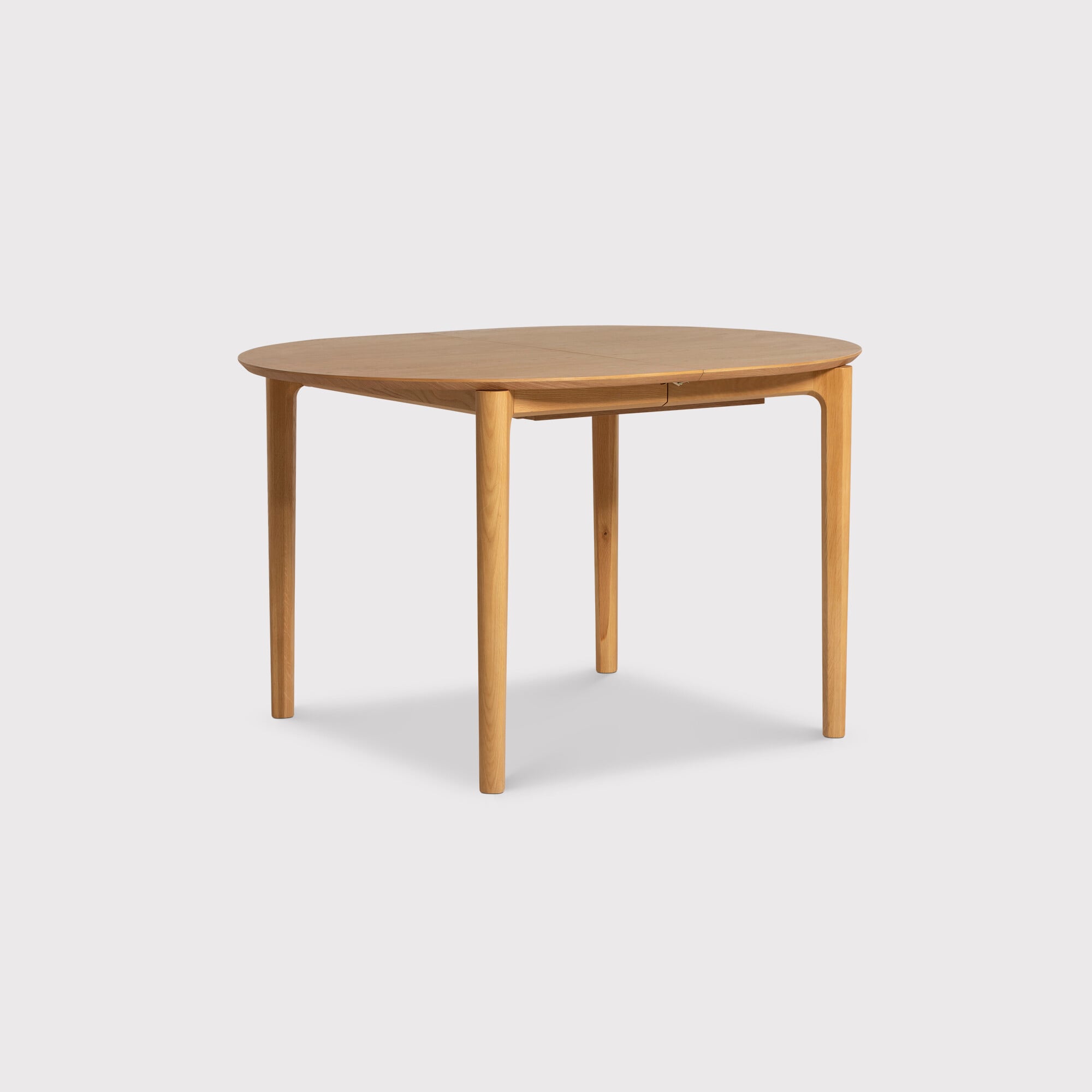 G plan winchester 135cm-190cm extending dining table in round in oak wood