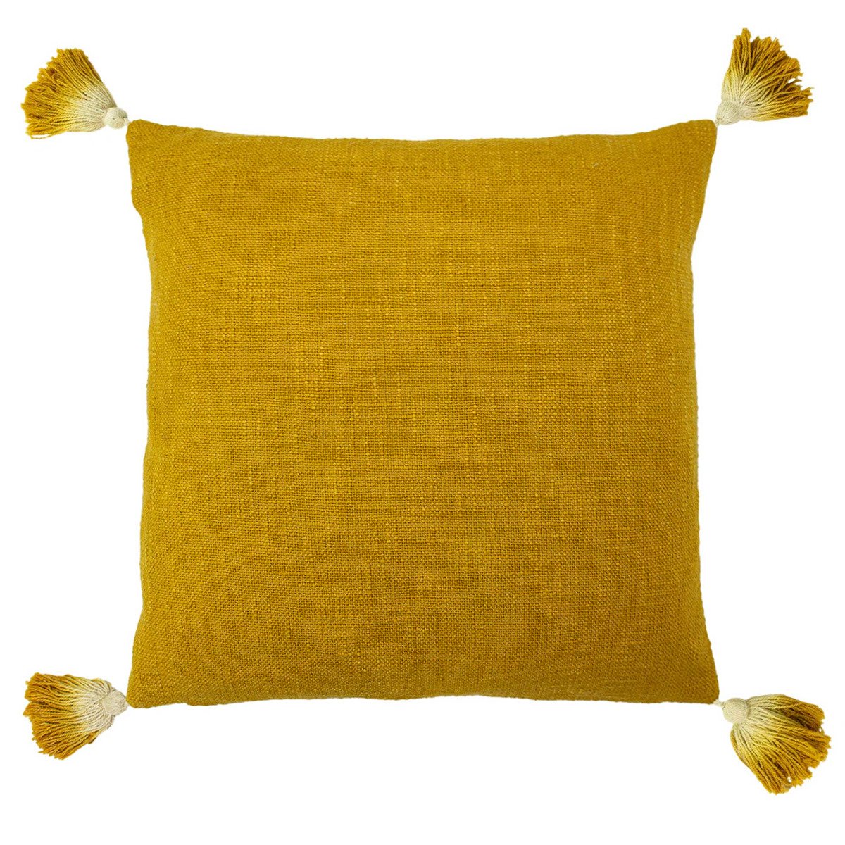 Juniper Ochre Cushion, Square, Yellow | Barker & Stonehouse