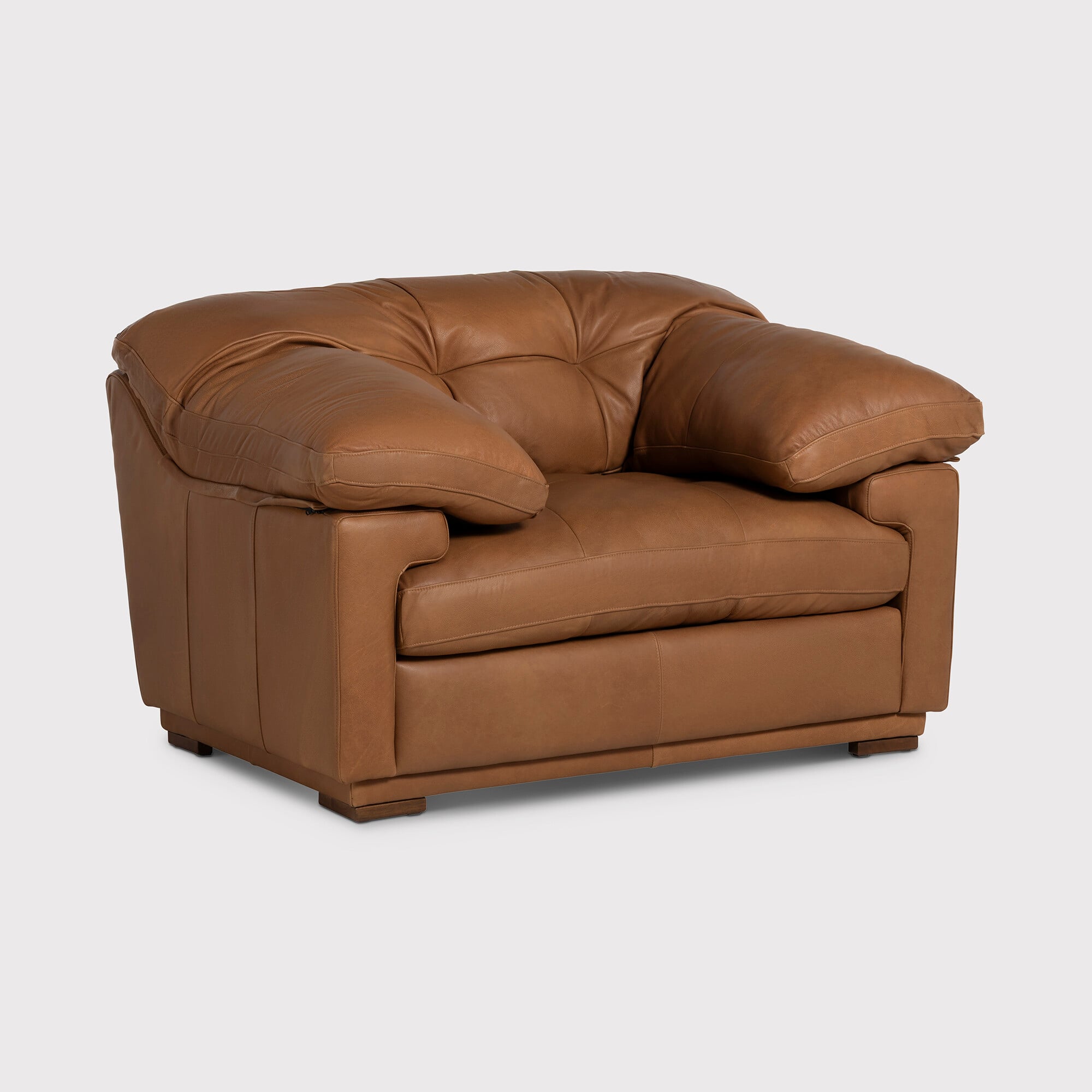 Langley armchair in brown leather