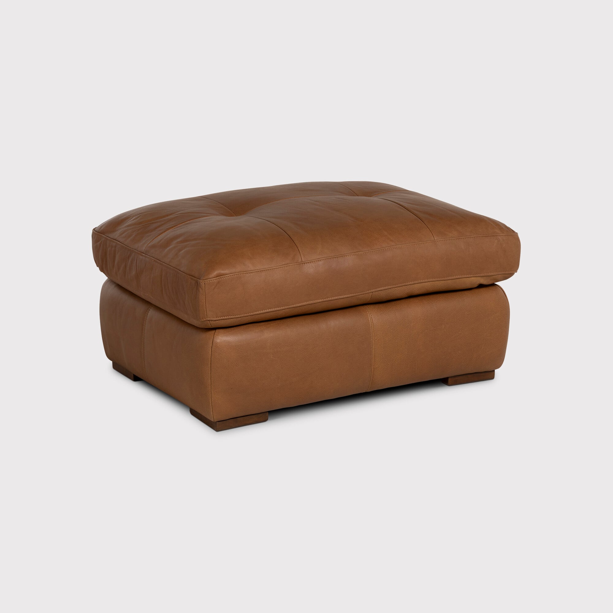 Langley stool in brown leather