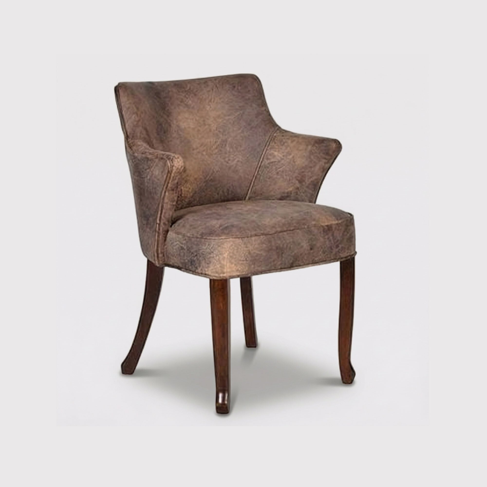 Timothy oulton lannister dining chair in brown leather