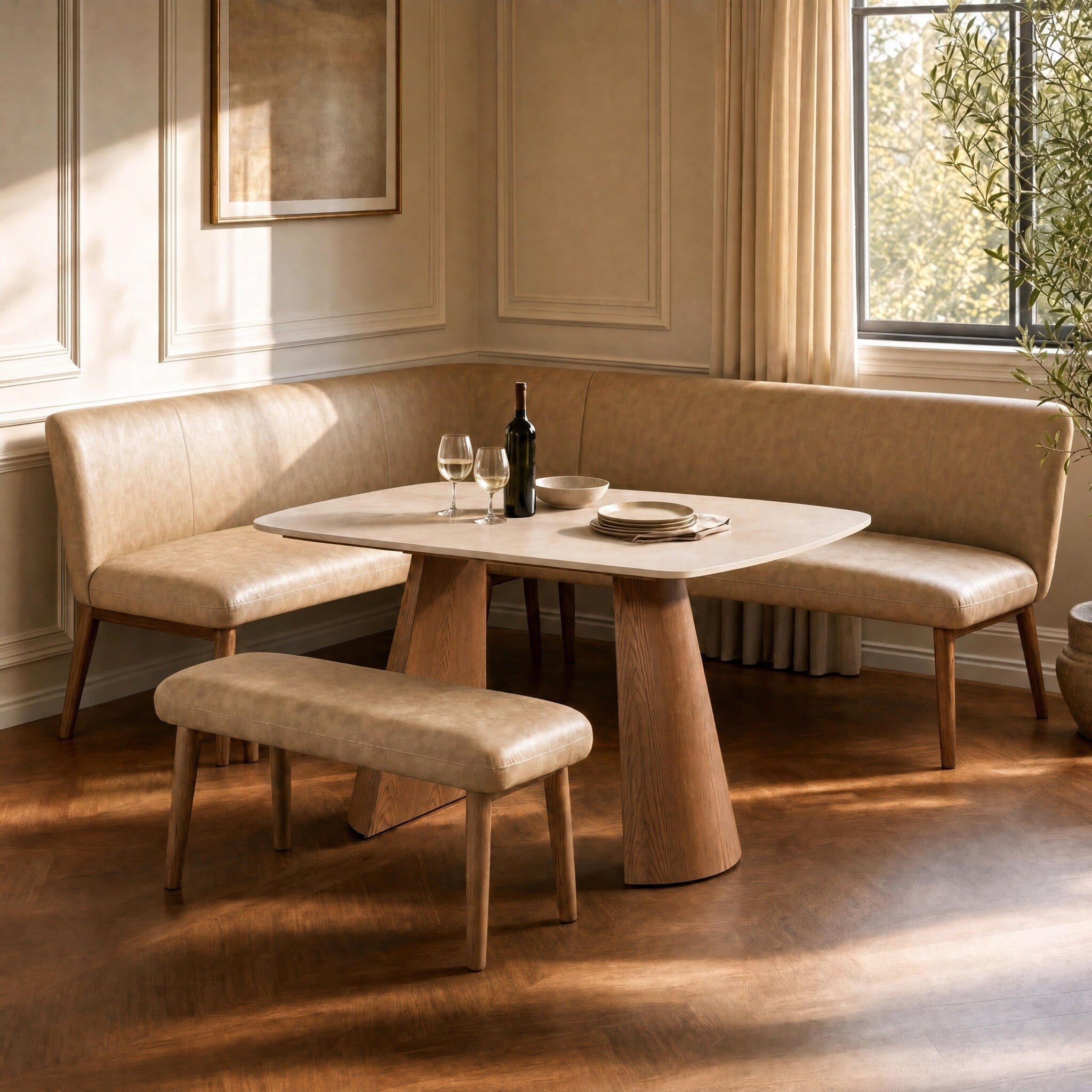 Letto dining corner set right