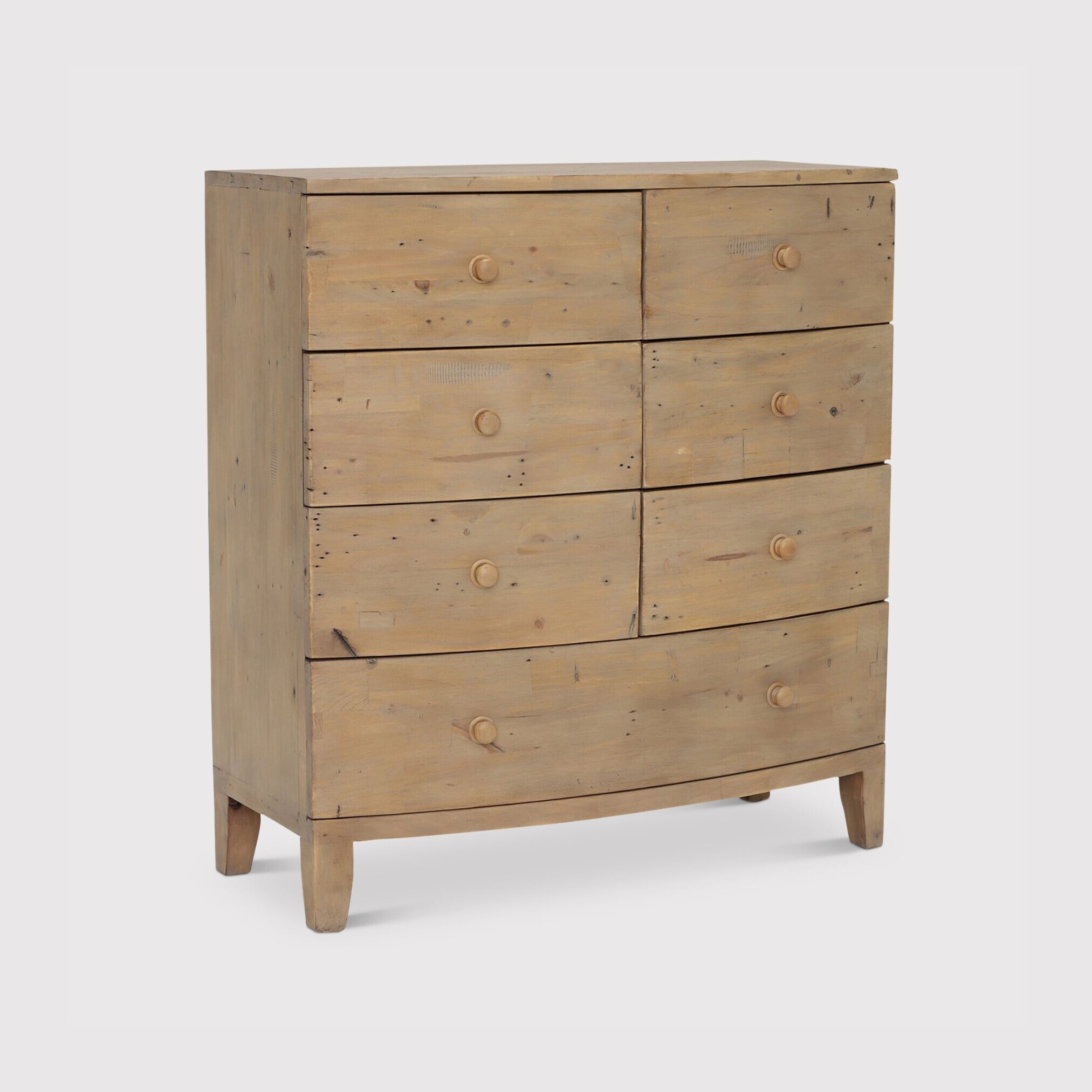 View Lewes 7 drawer bow front chest in wood View Lewes 7 drawer bow front chest in wood