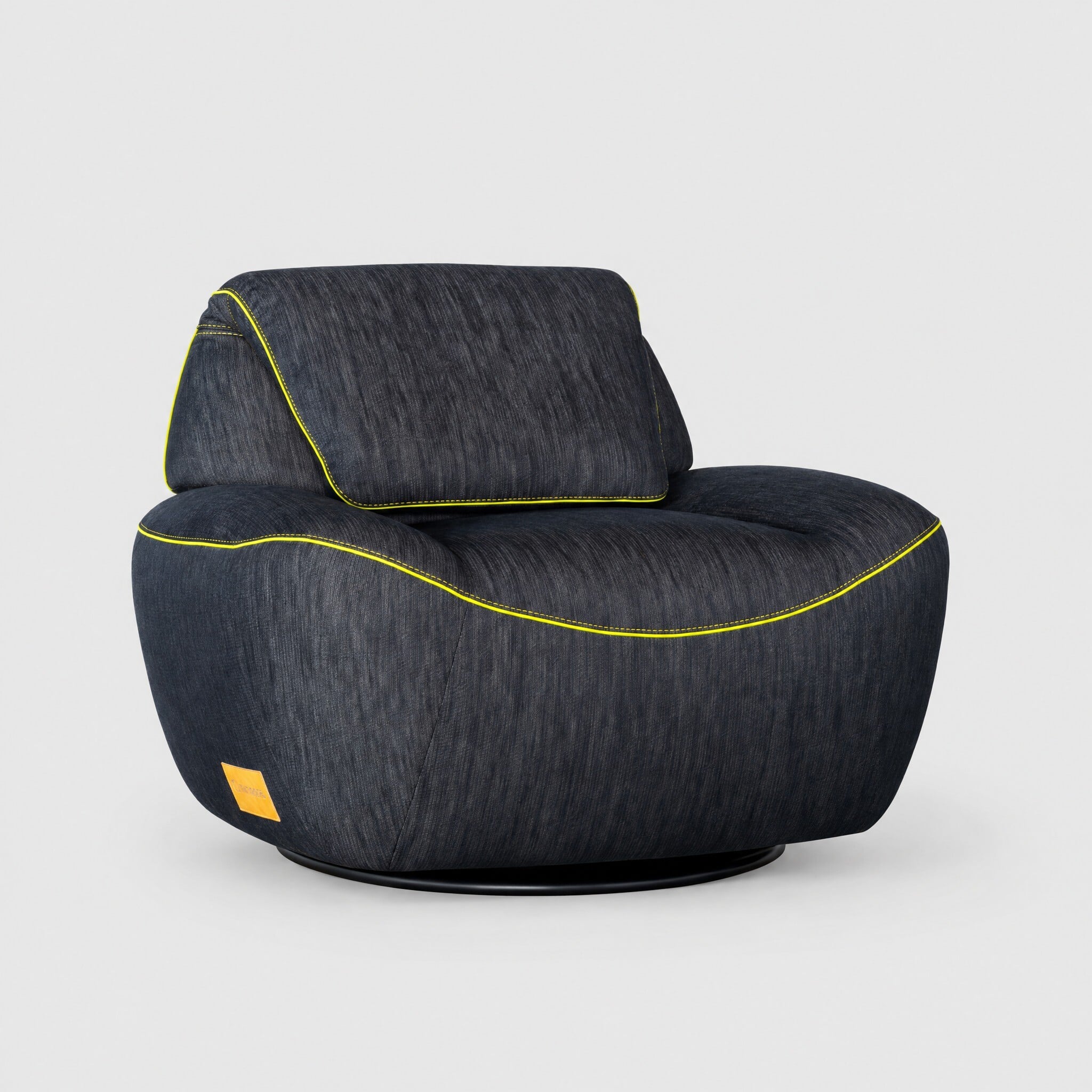 Lia swivel gliding armchair fabric