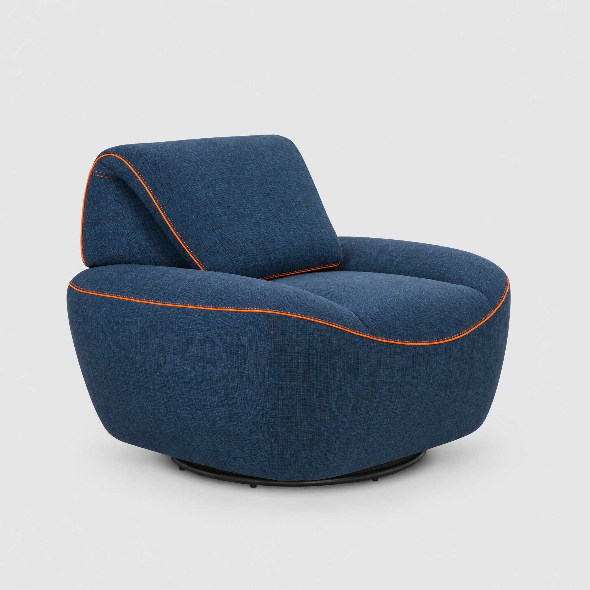 Lia swivel gliding armchair fabric