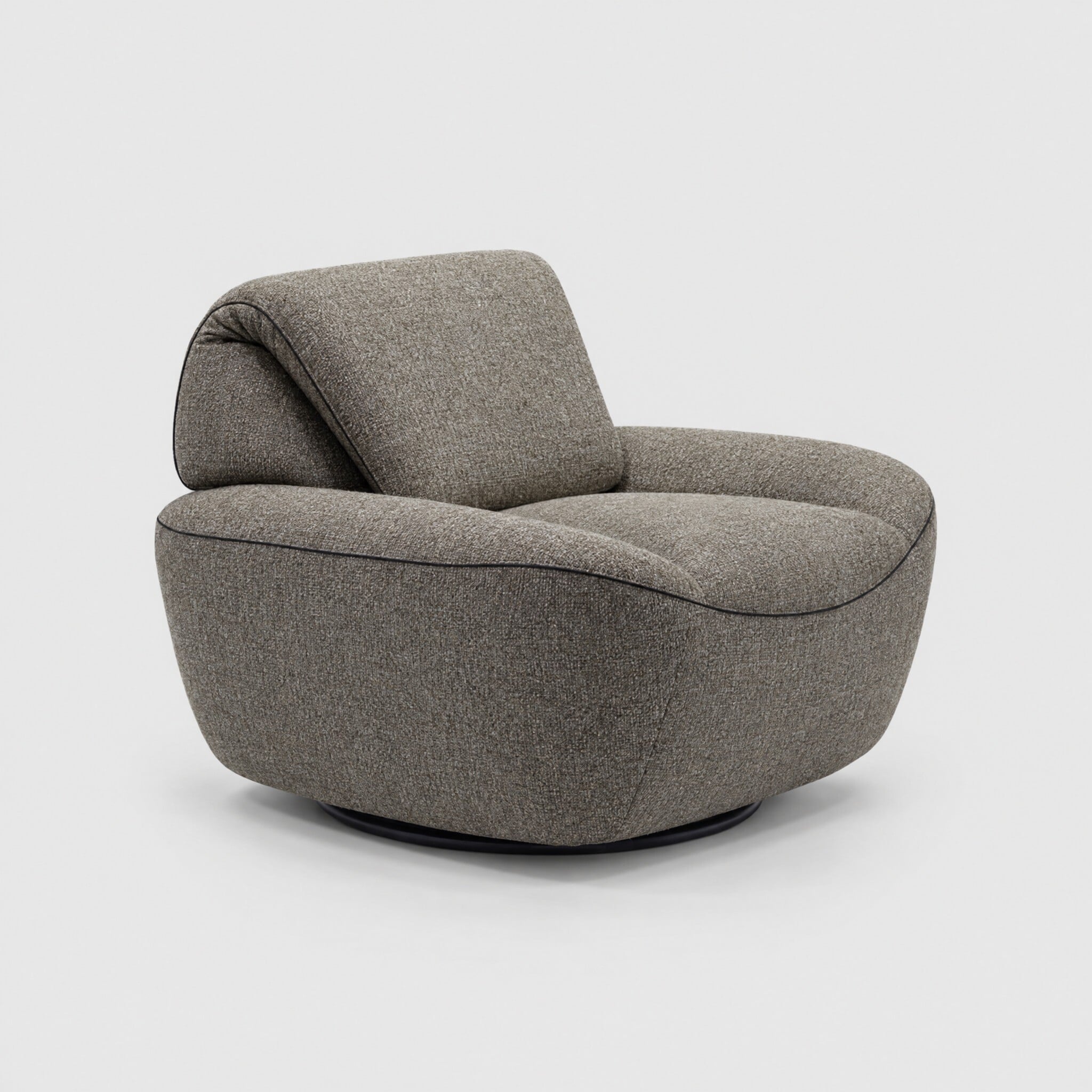 Lia swivel gliding armchair fabric