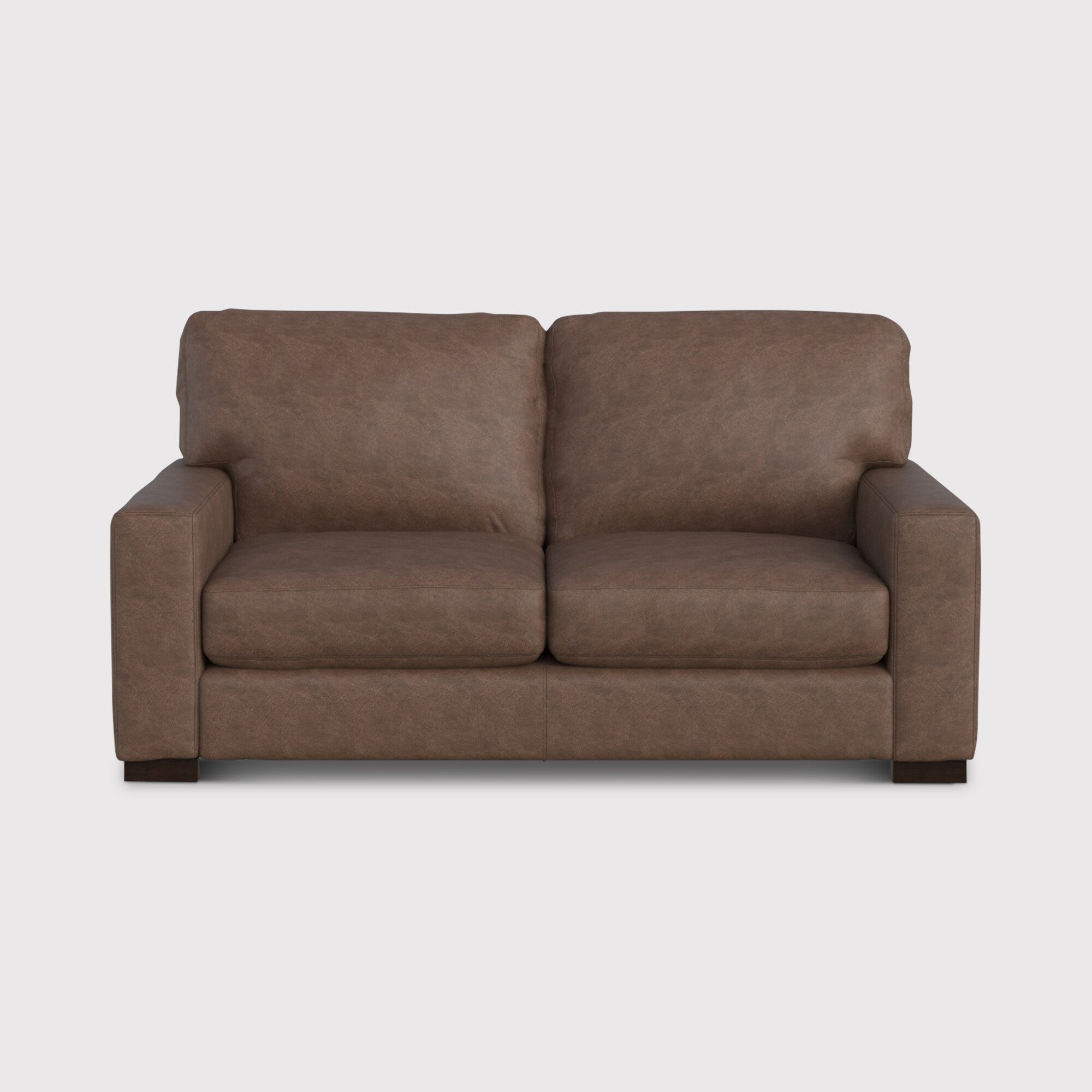 Lorenza Loveseat Sofa, Brown Leather | Barker & Stonehouse