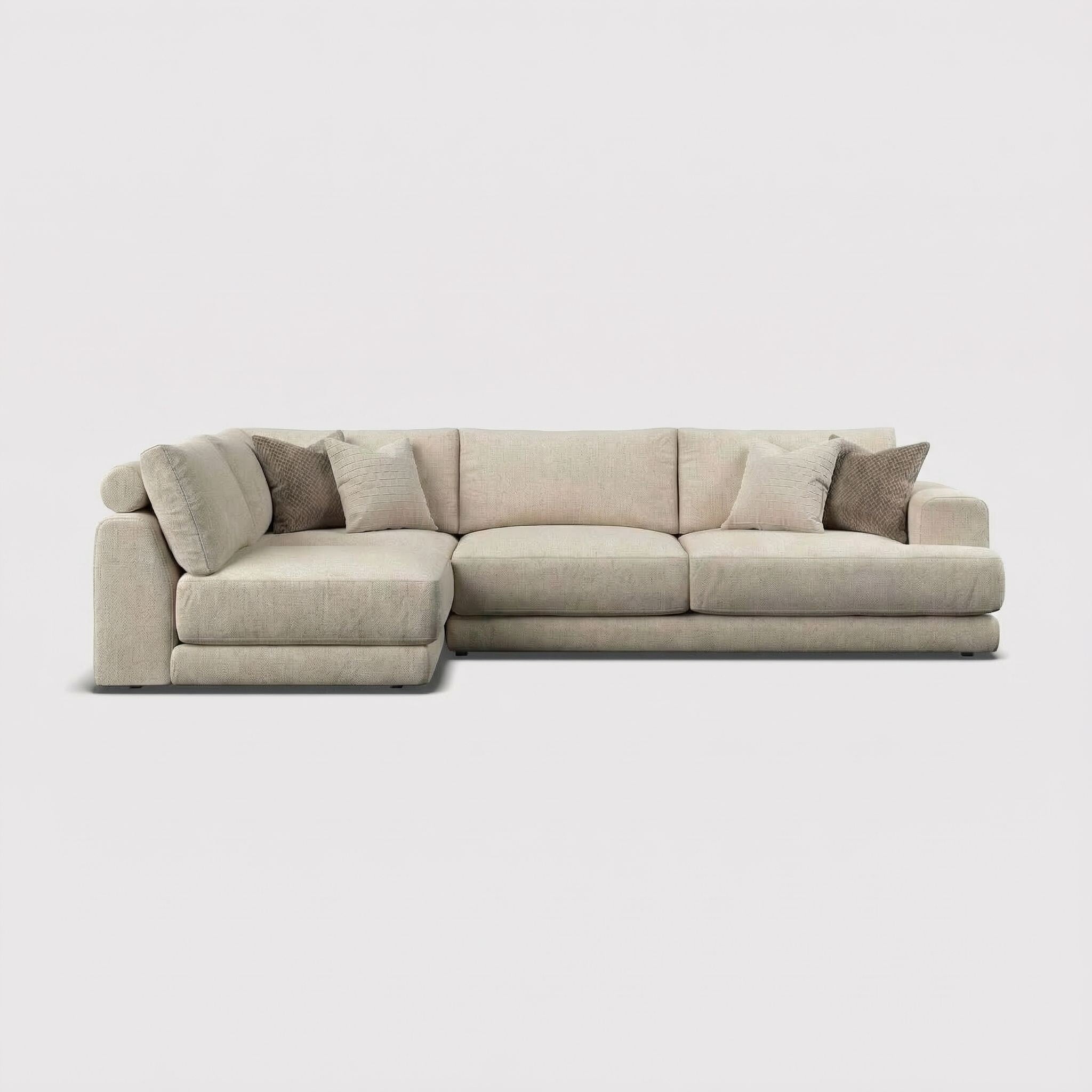 Lomax large corner rhf in neutral fabric