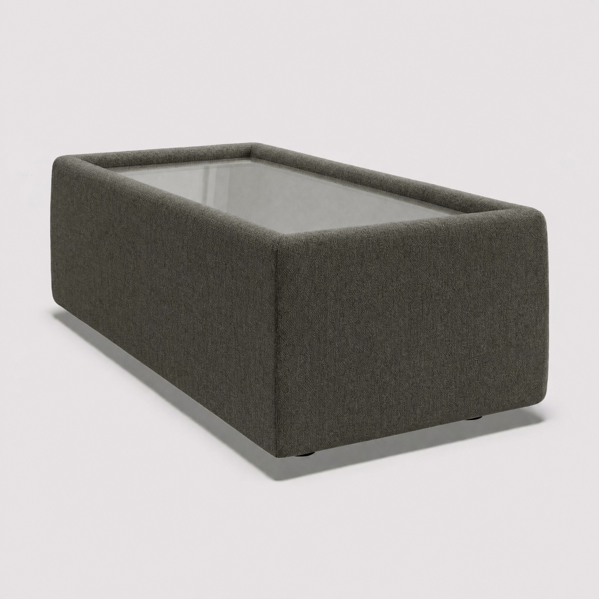 Lomax rectangular glass top table in green