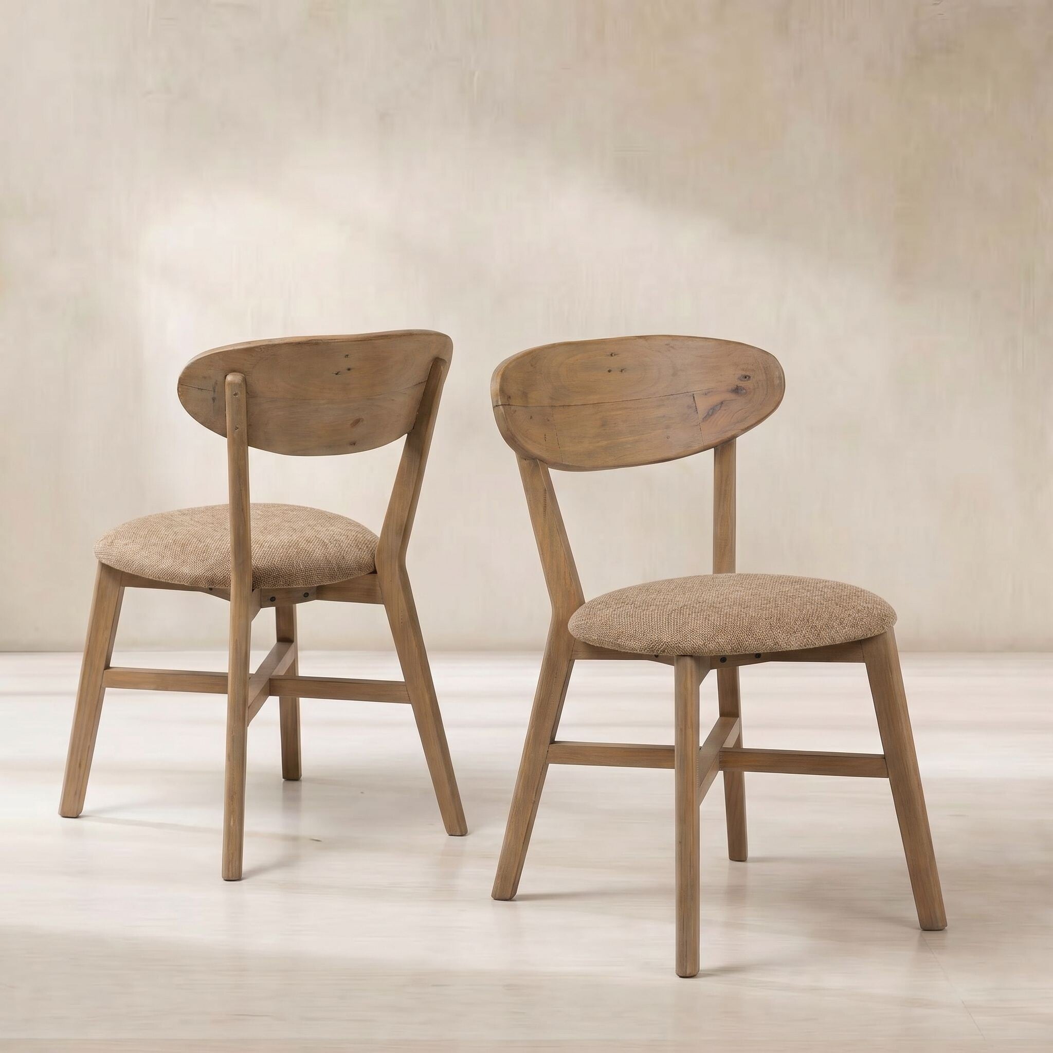 Lathan dining chair in brown fabric