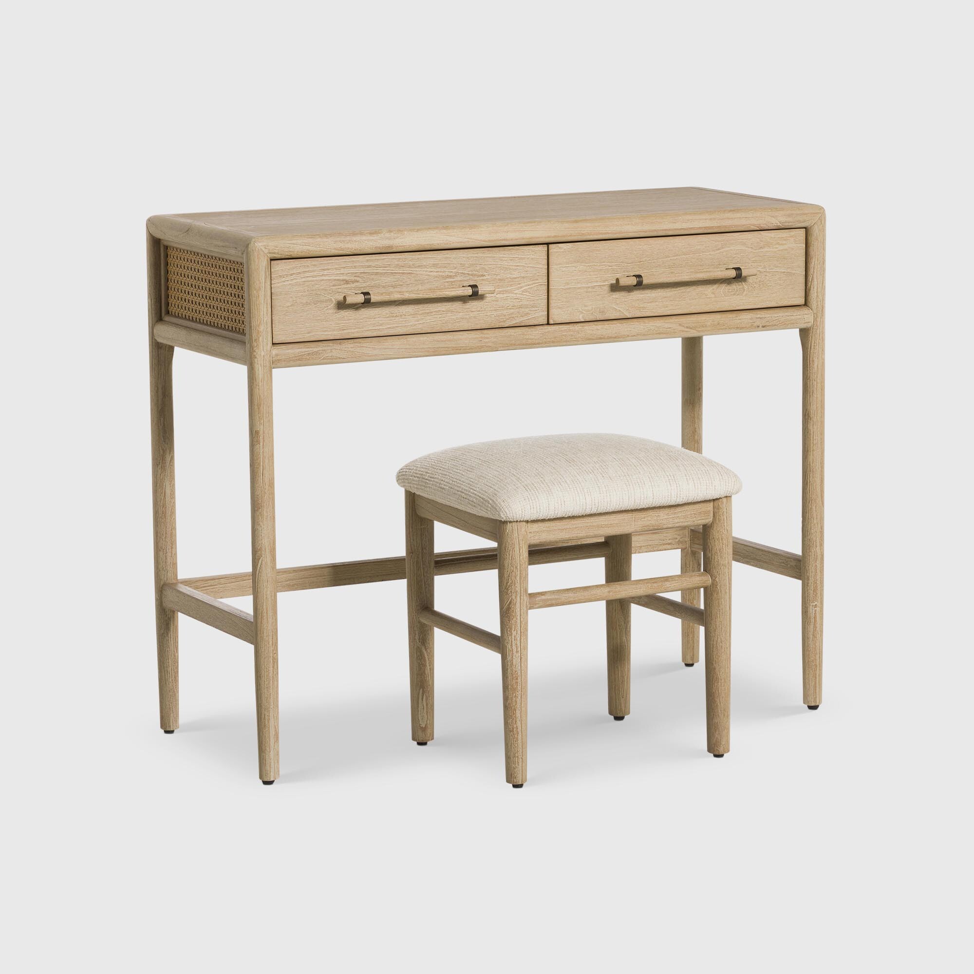 Lucerne Dressing Table +Lucerne Stool, Neutral Wood | Barker & Stonehouse Lucerne Dressing Table +Lucerne Stool, Neutral Wood | Barker & Stonehouse