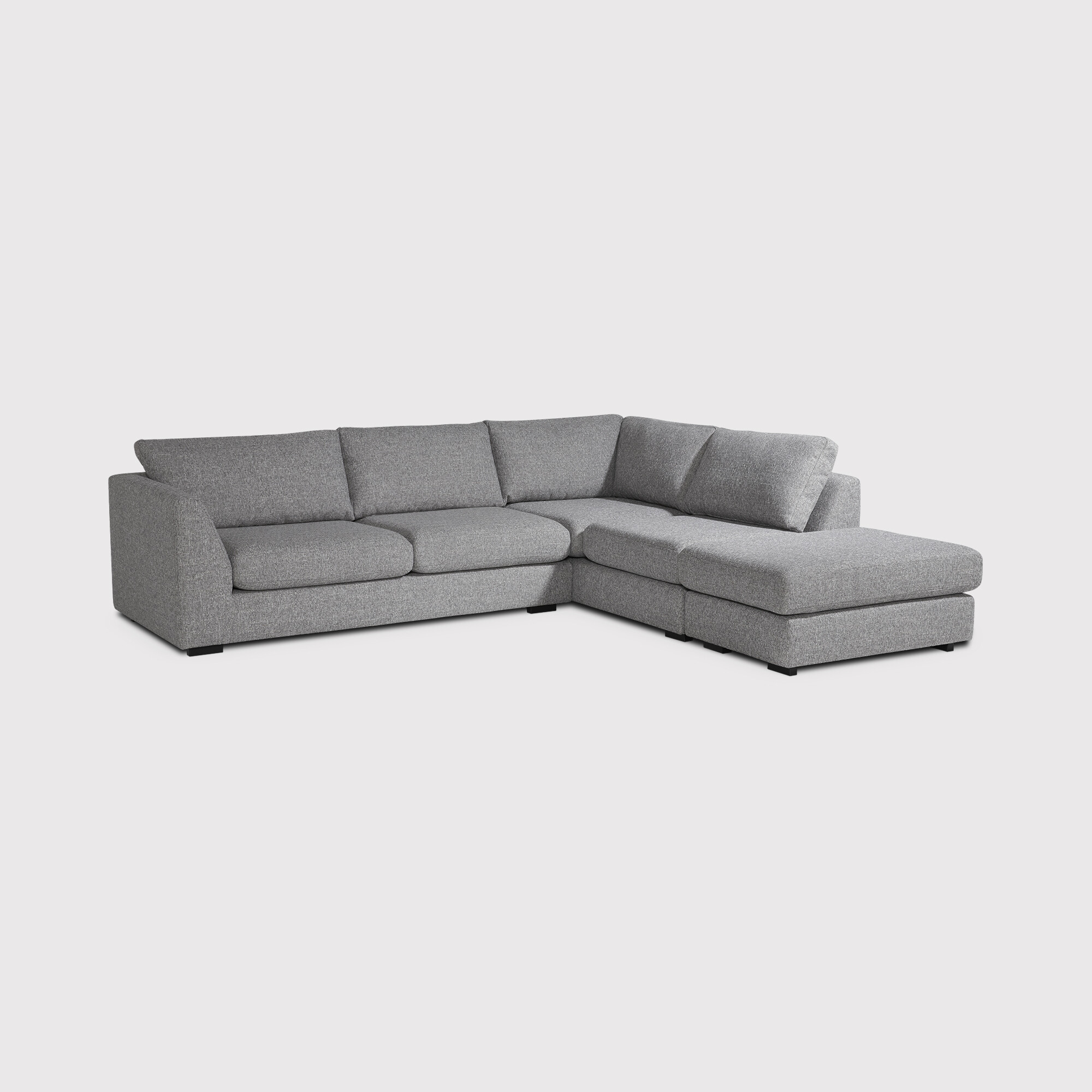 Melby Corner Group Right With Stool Corner Sofa, Grey Fabric | Barker & Stonehouse thumbnail