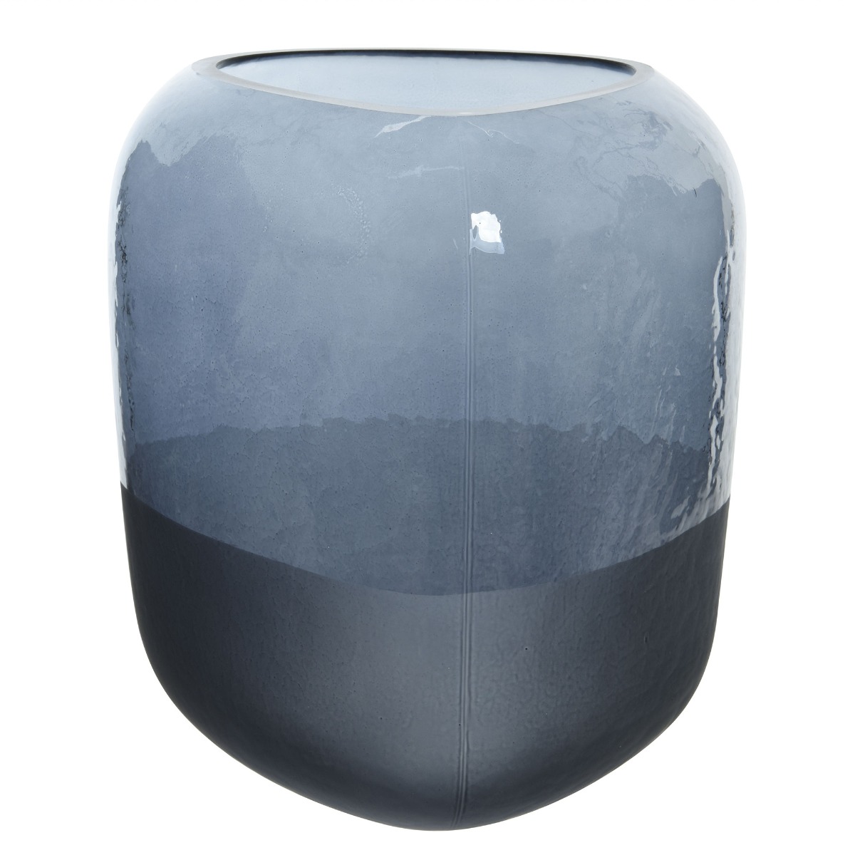 Medium Frosted Blue Glass Vase | Barker & Stonehouse