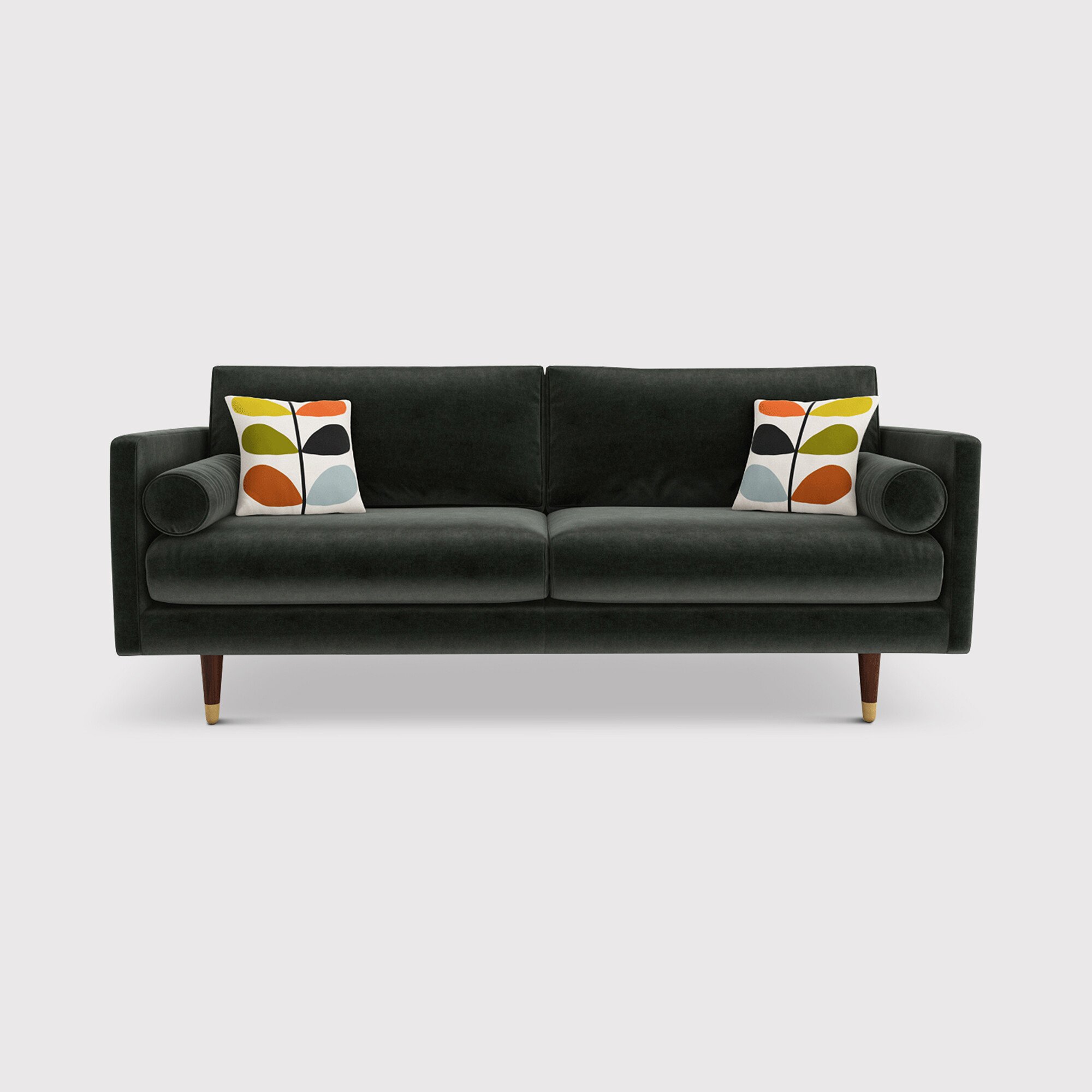 Orla Kiely Mimosa Large Sofa, Grey Fabric | Barker & Stonehouse