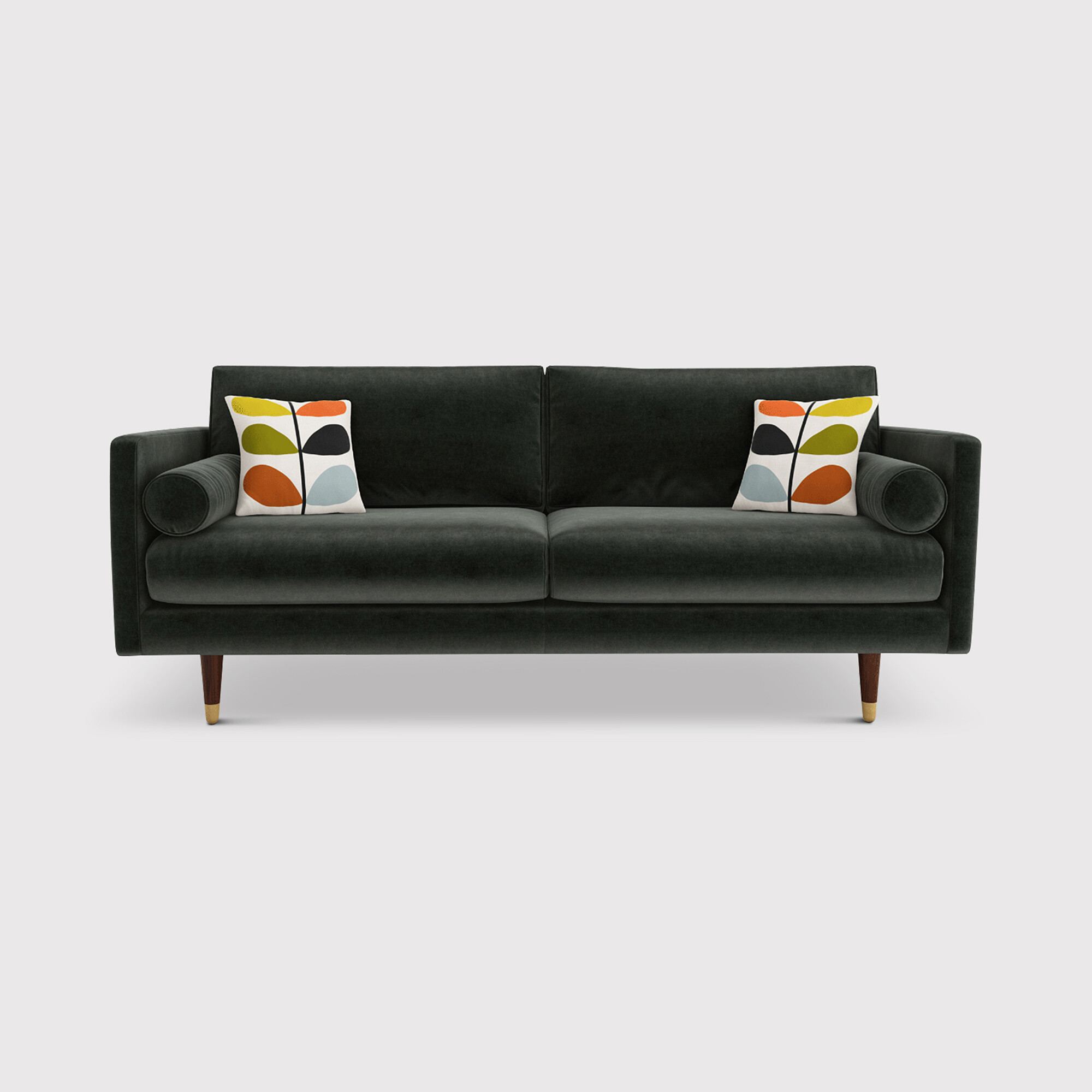 Orla Kiely Mimosa Large Sofa, Grey Fabric | Barker & Stonehouse