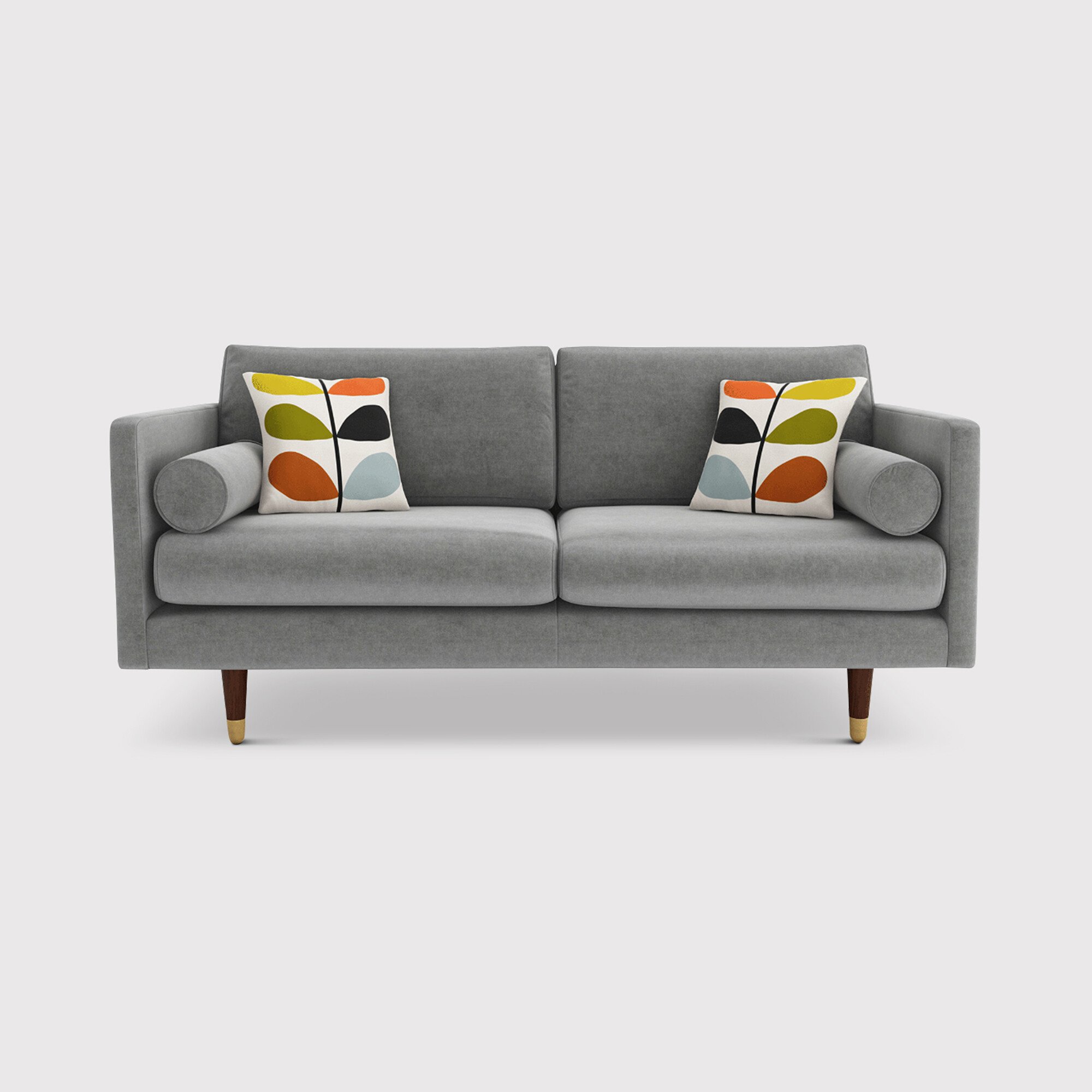 Orla Kiely Mimosa Medium Sofa, Grey Fabric | Barker & Stonehouse